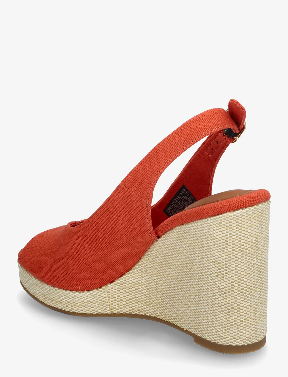 Tommy Hilfiger - FLAG HIGH WEDGE ESPAD SLINGBACK - kilklackar - rustic clay - 2