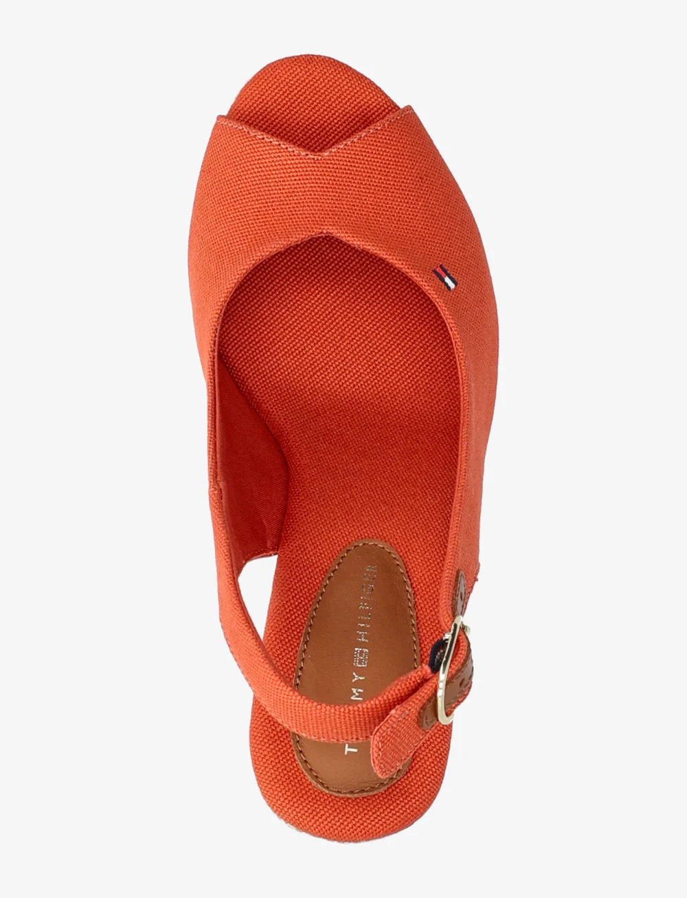 Tommy Hilfiger - FLAG HIGH WEDGE ESPAD SLINGBACK - kilklackar - rustic clay - 3
