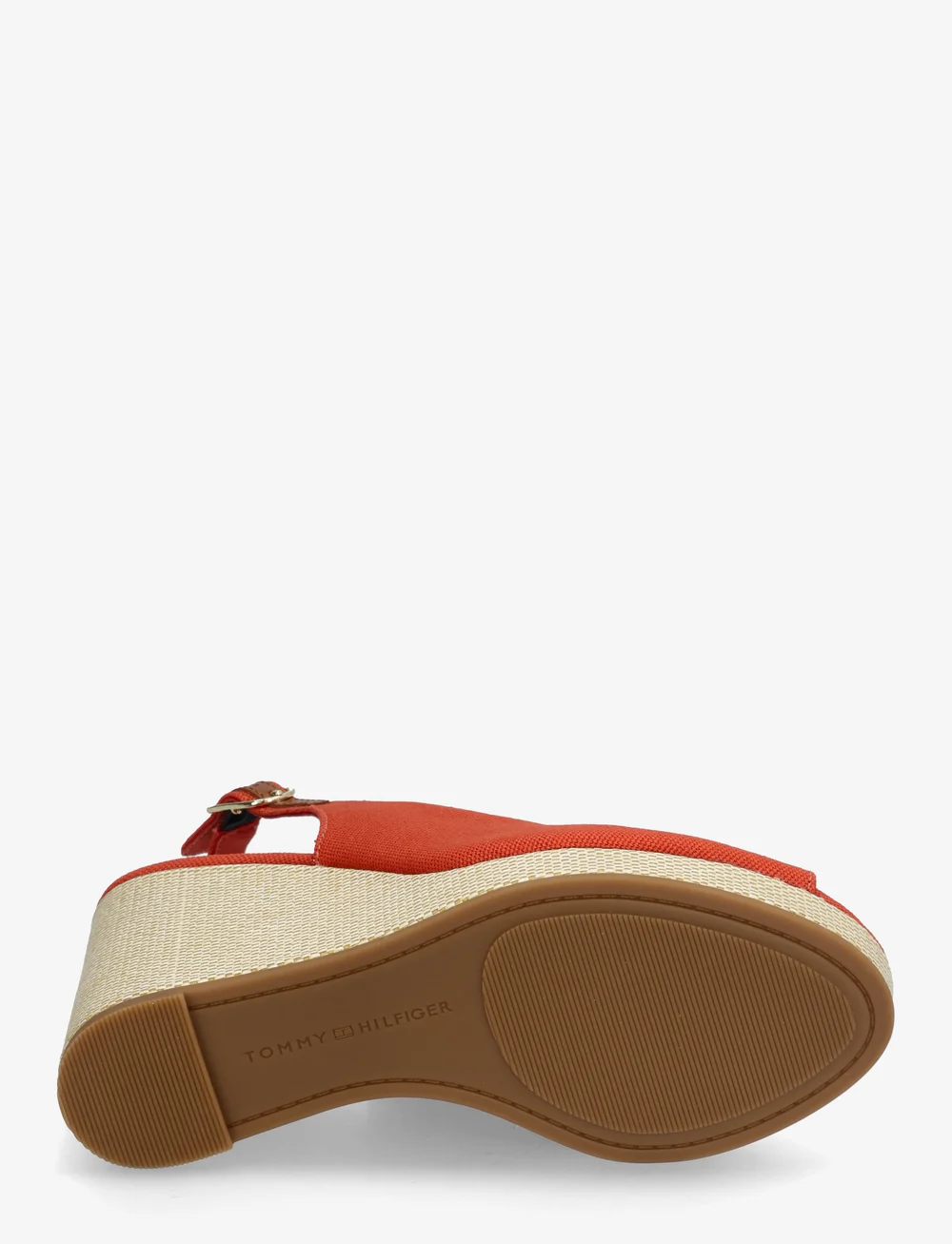 Tommy Hilfiger - FLAG HIGH WEDGE ESPAD SLINGBACK - kilklackar - rustic clay - 4