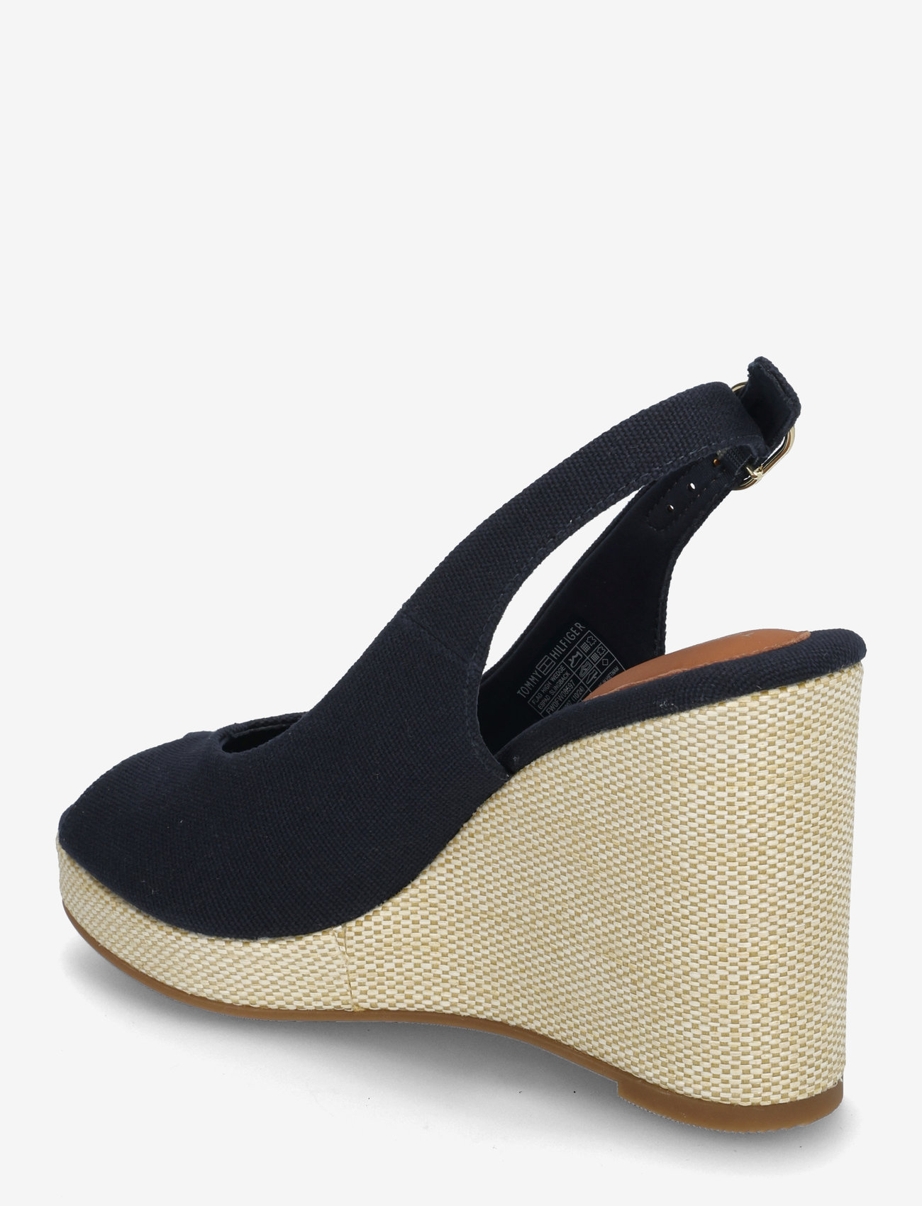 Tommy Hilfiger - FLAG HIGH WEDGE ESPAD SLINGBACK - kilehæle - space blue - 2