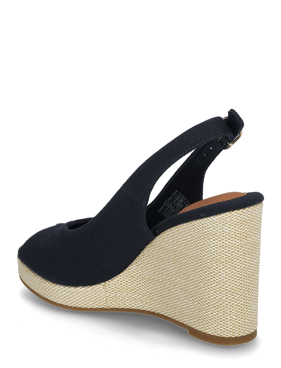Tommy Hilfiger - FLAG HIGH WEDGE ESPAD SLINGBACK - space blue - 2