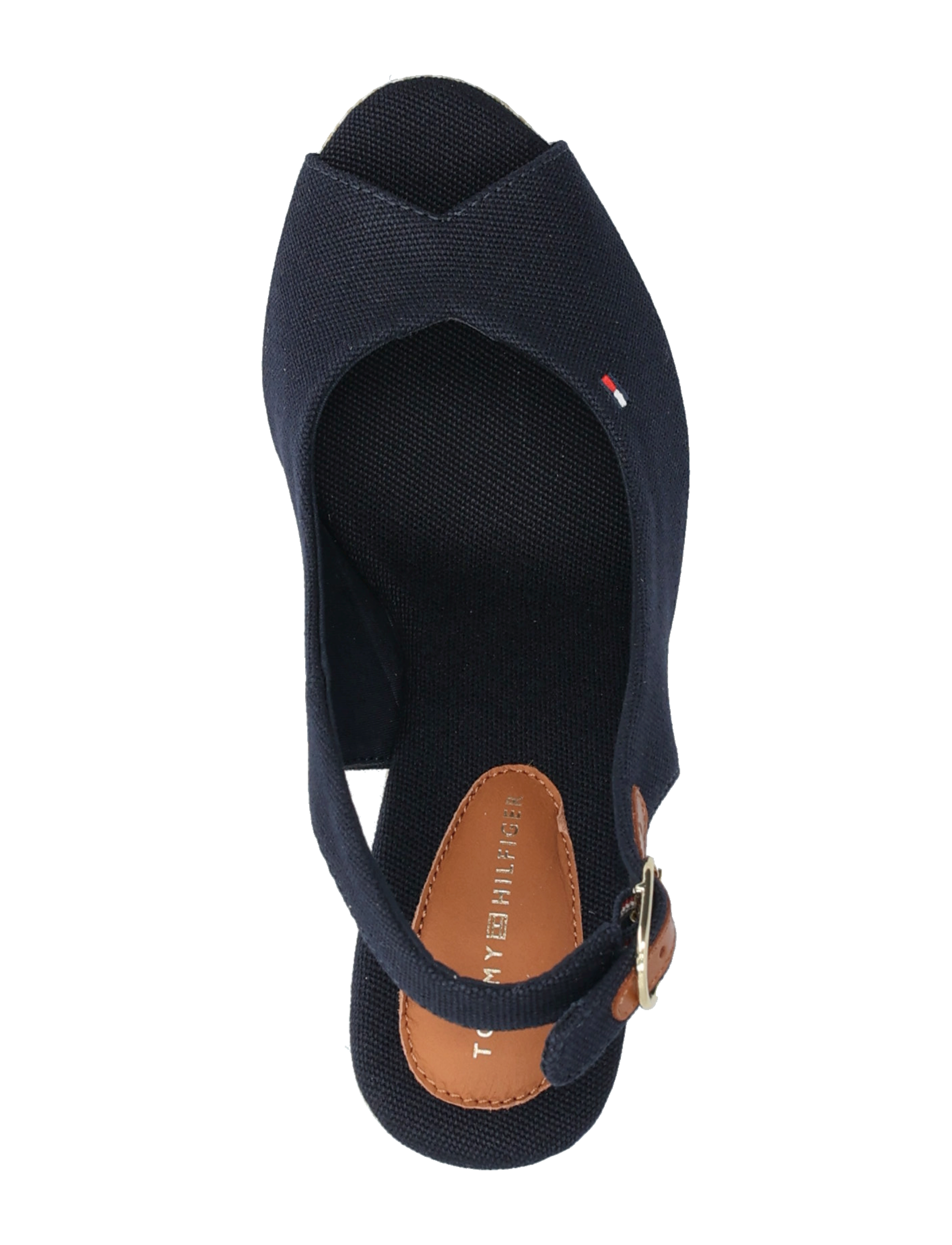 Tommy Hilfiger - FLAG HIGH WEDGE ESPAD SLINGBACK - space blue - 3
