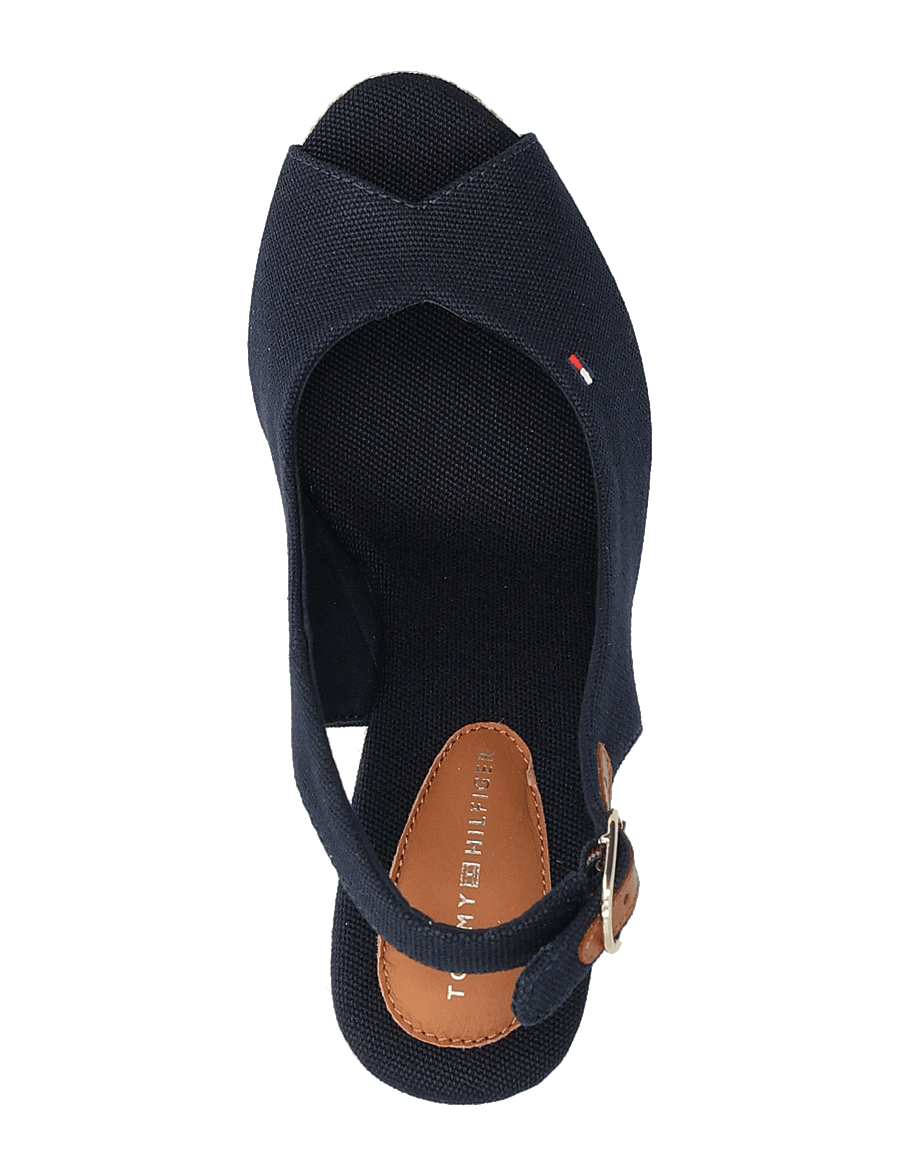Tommy Hilfiger - FLAG HIGH WEDGE ESPAD SLINGBACK - space blue - 3