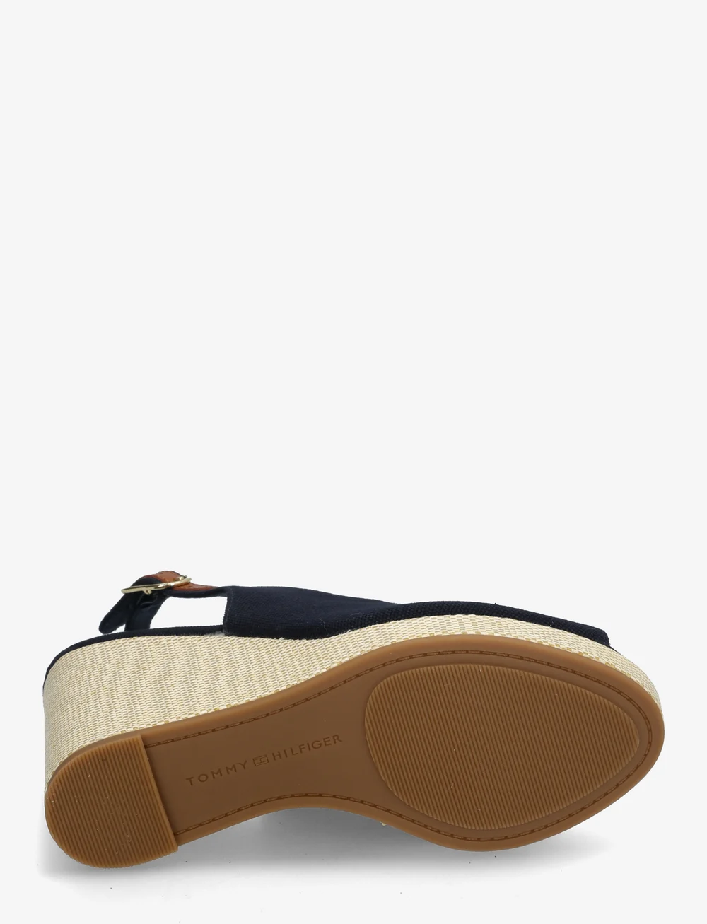Tommy Hilfiger - FLAG HIGH WEDGE ESPAD SLINGBACK - keilabsatz schuhe - space blue - 4