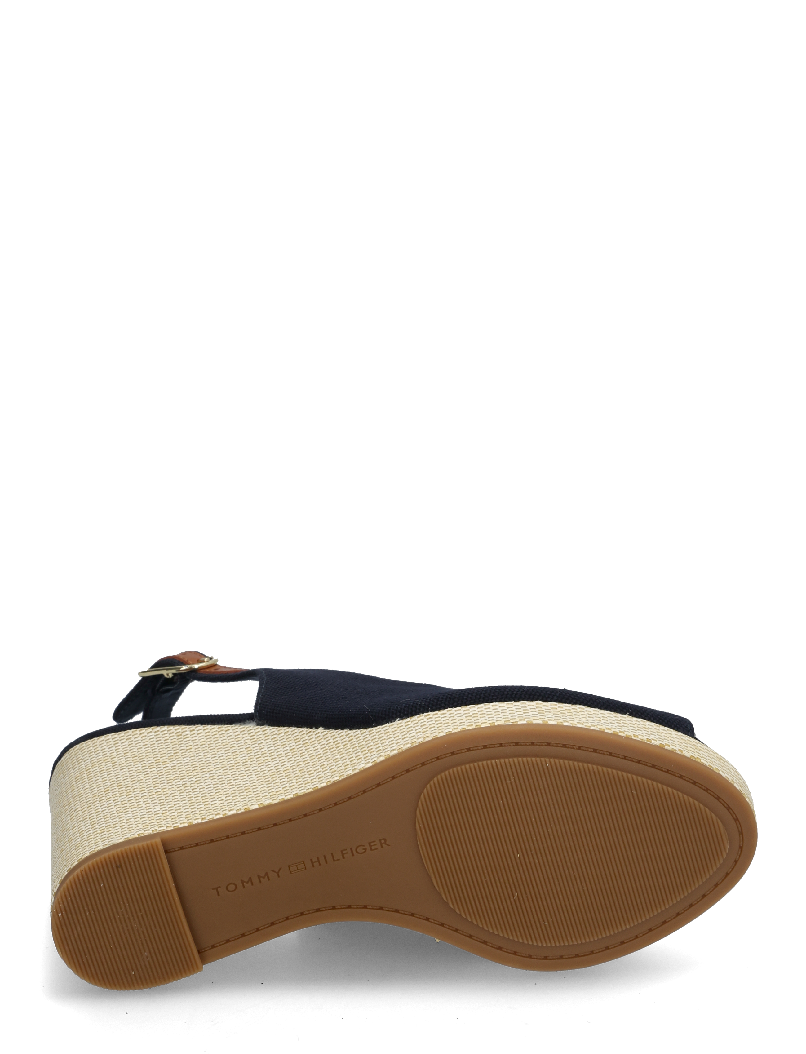 Tommy Hilfiger - FLAG HIGH WEDGE ESPAD SLINGBACK - space blue - 4