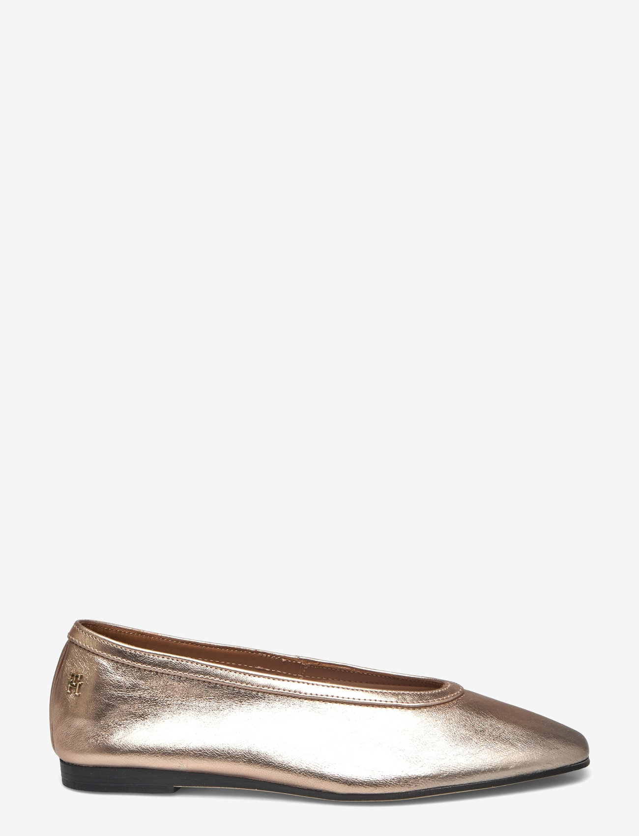 Tommy Hilfiger - SOFT METAL LTHR BALLERINA NO BOW - særlige begivenheder - gold - 1