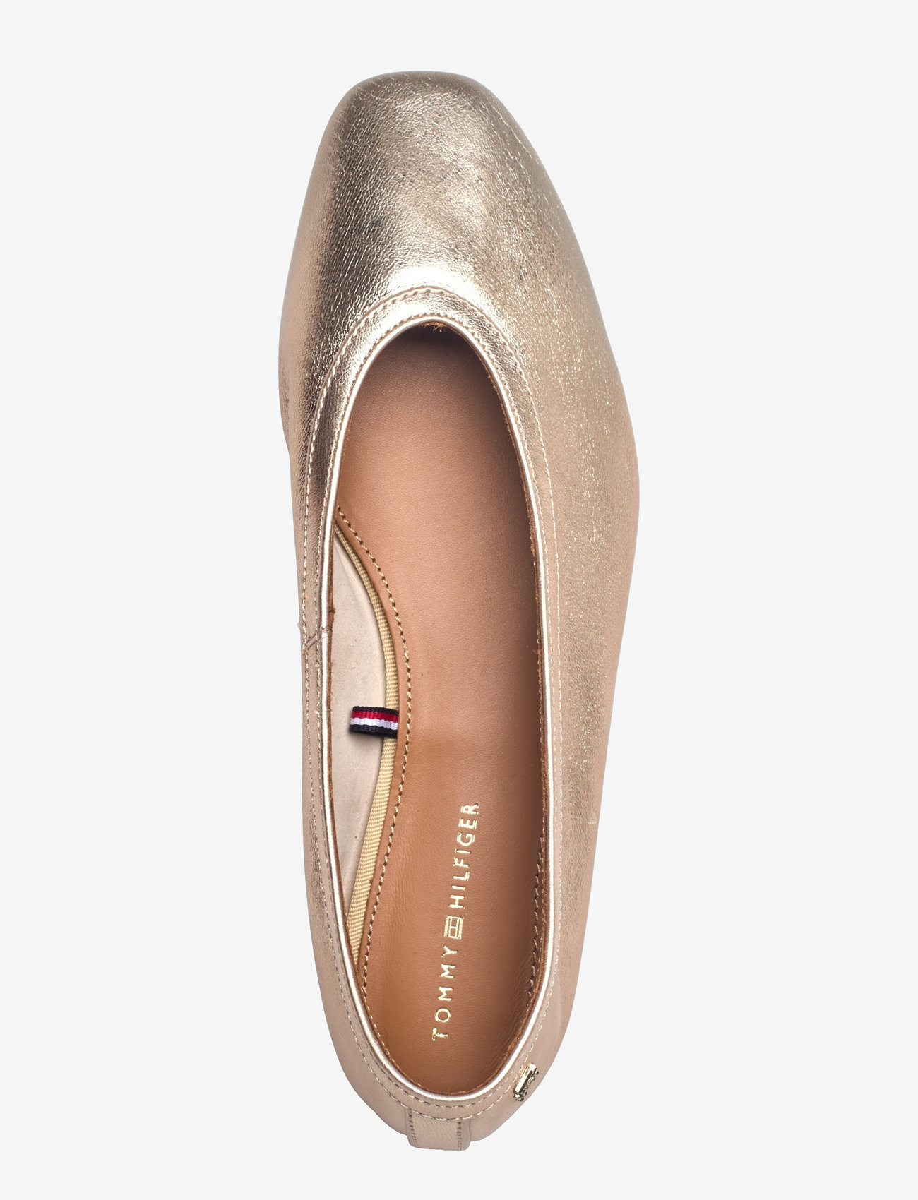 Tommy Hilfiger - SOFT METAL LTHR BALLERINA NO BOW - særlige begivenheder - gold - 4