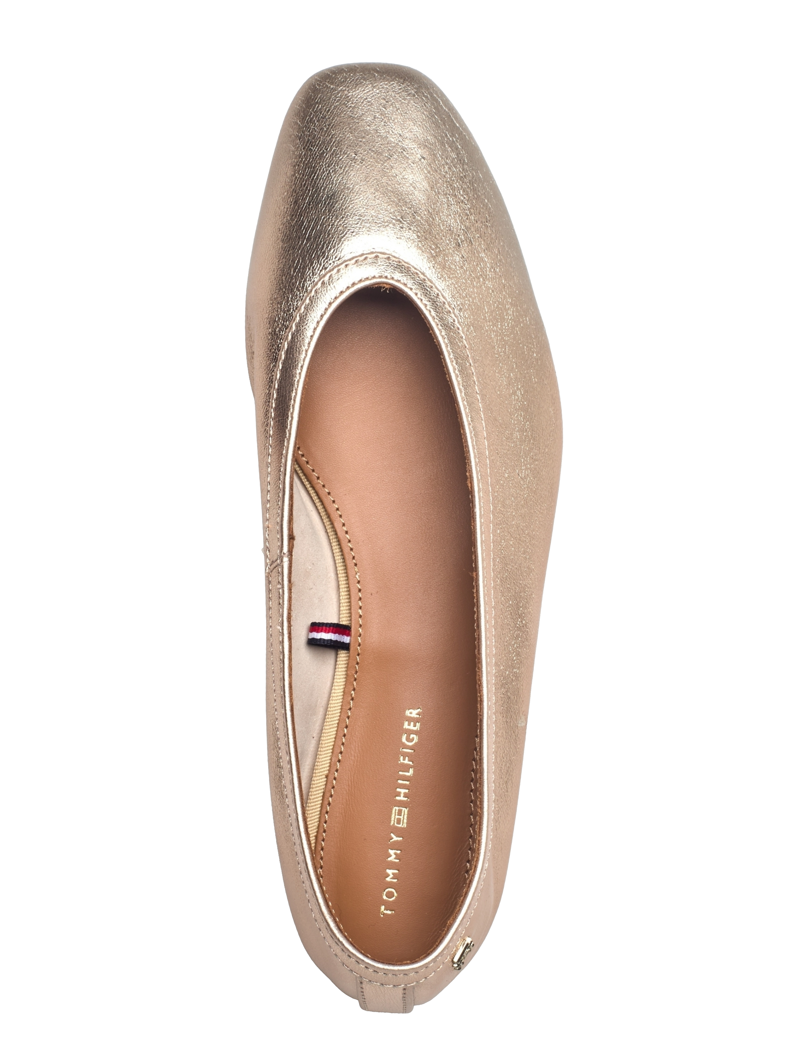 Tommy Hilfiger - SOFT METAL LTHR BALLERINA NO BOW - gold - 4