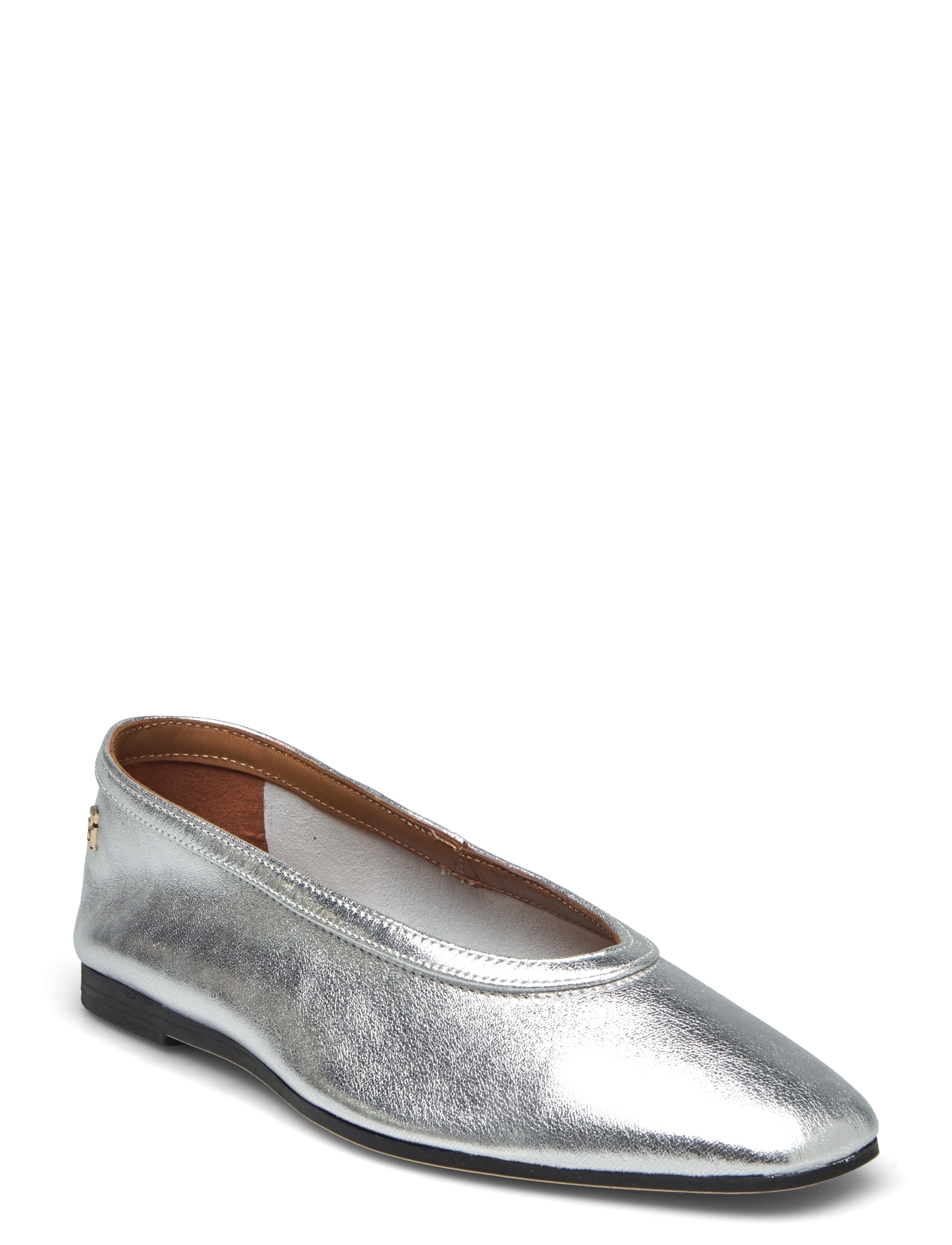 Tommy Hilfiger Soft Metal Lthr Ballerina No Bow, 37, Silver, Sko > Ballerinaer, Dame