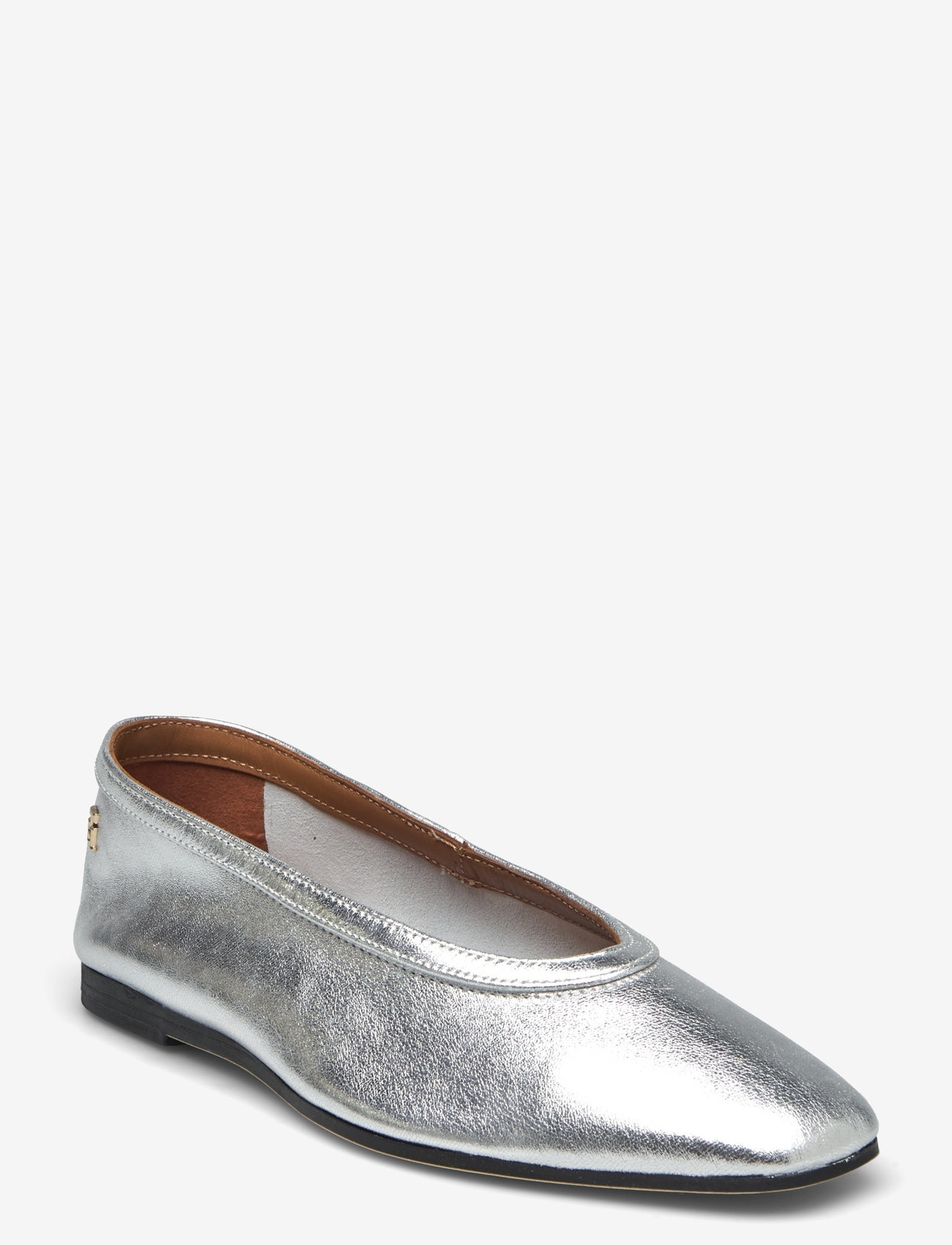 Tommy Hilfiger - SOFT METAL LTHR BALLERINA NO BOW - særlige begivenheder - silver - 0