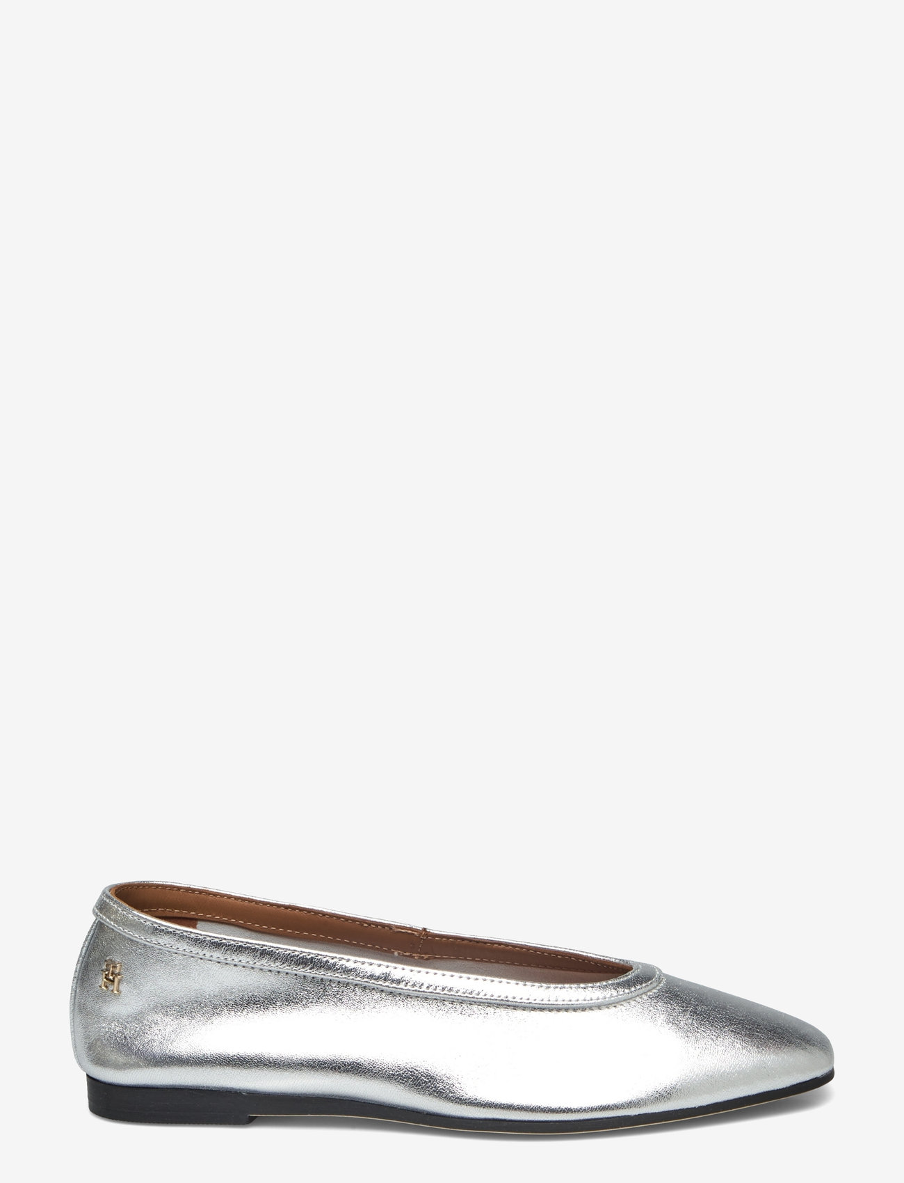 Tommy Hilfiger - SOFT METAL LTHR BALLERINA NO BOW - særlige begivenheder - silver - 1