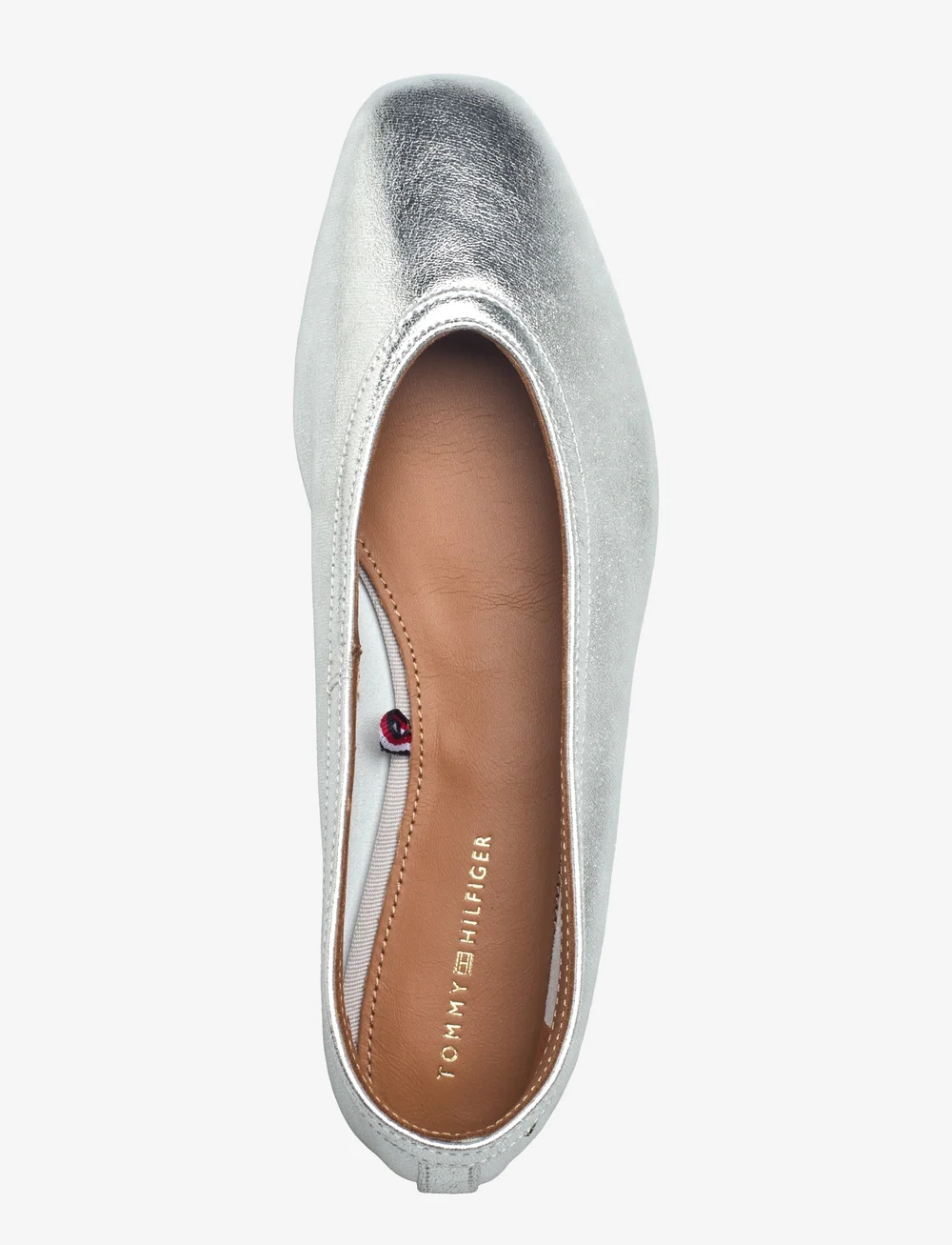 Tommy Hilfiger - SOFT METAL LTHR BALLERINA NO BOW - speciella tillfällen - silver - 4