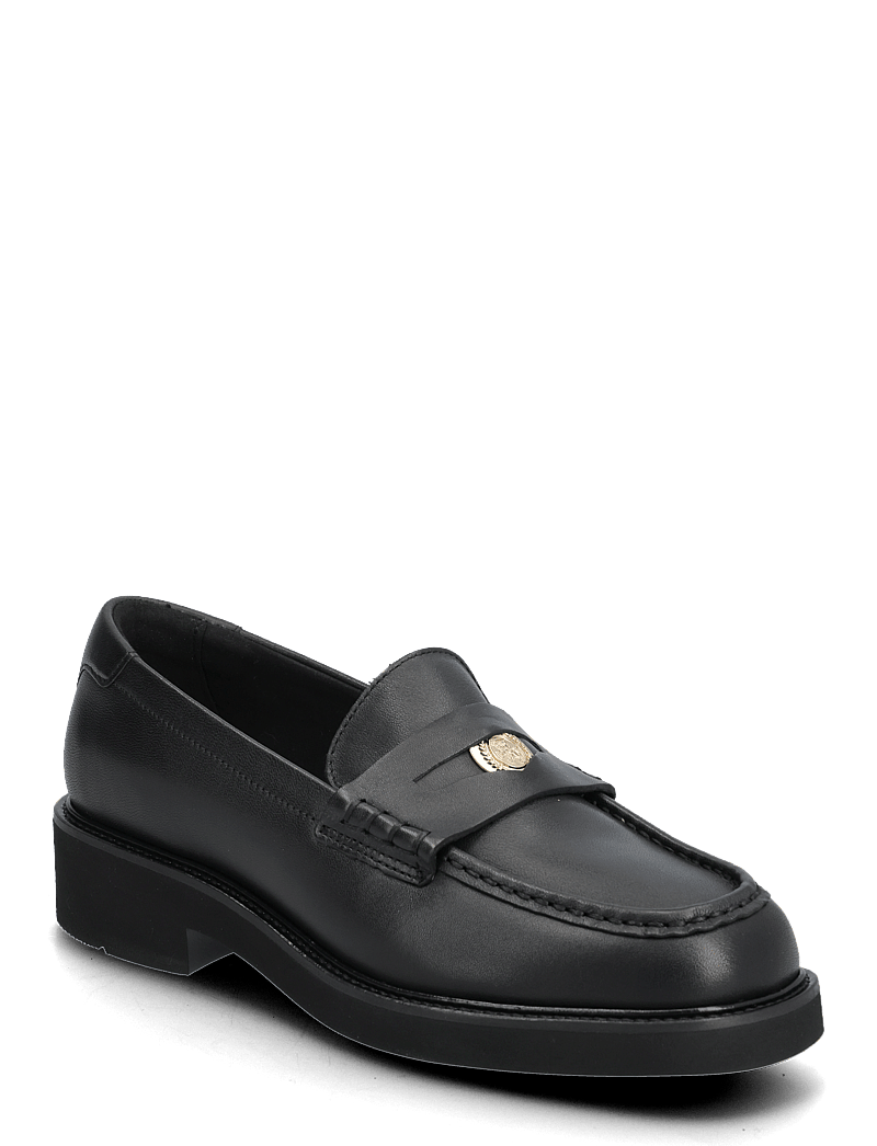 Tommy Hilfiger - CREST SQUARISH TOE PENNY LOAFER - særlige begivenheder - black - 0