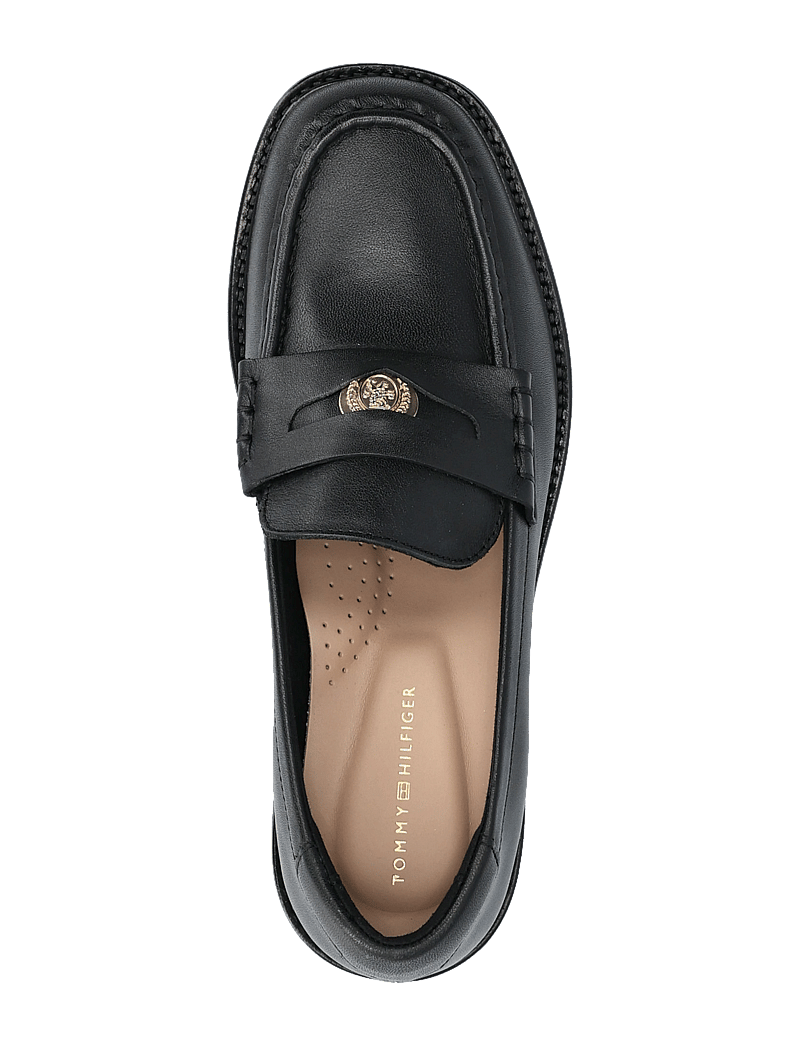 Tommy Hilfiger - CREST SQUARISH TOE PENNY LOAFER - særlige begivenheder - black - 3