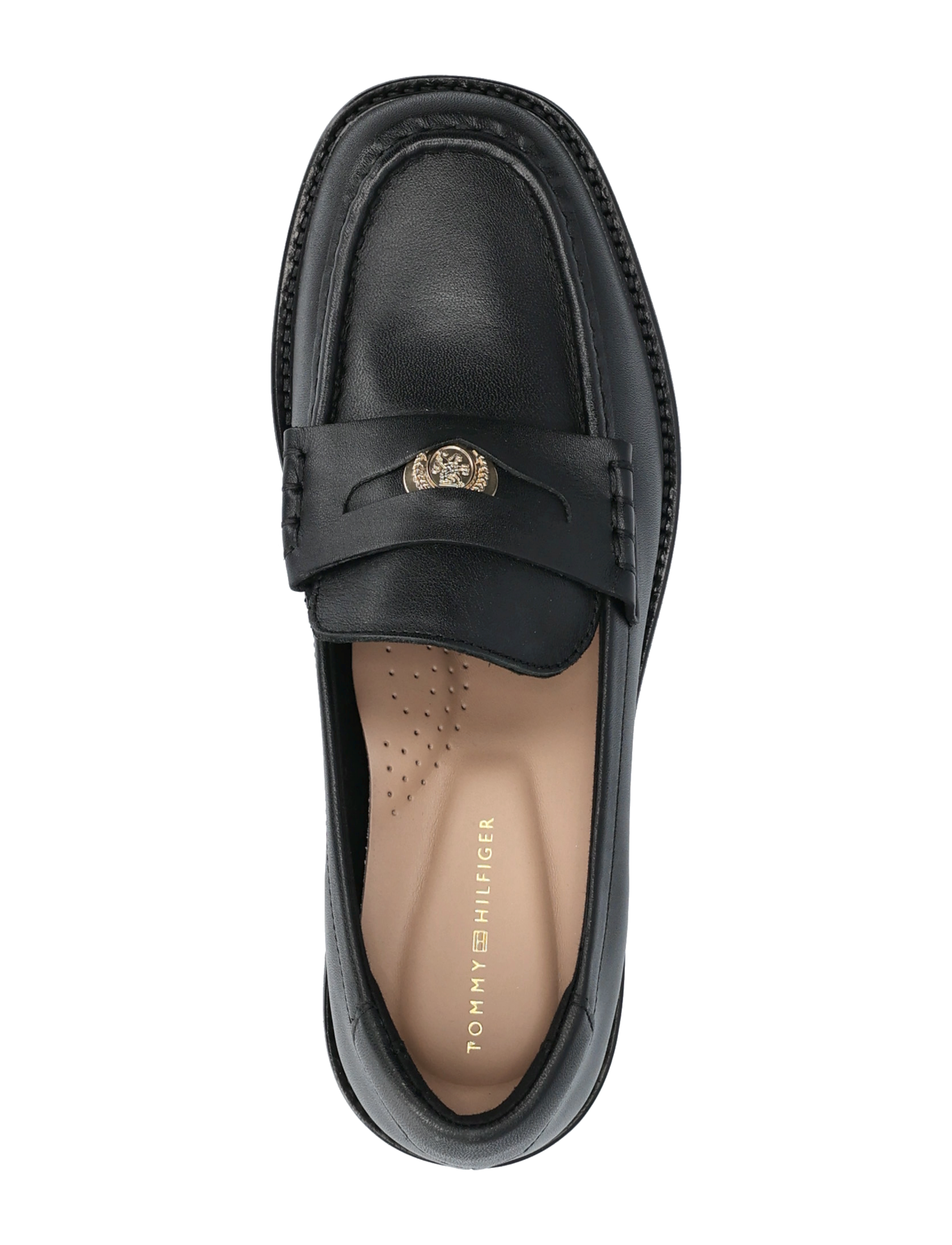 Tommy Hilfiger - CREST SQUARISH TOE PENNY LOAFER - black - 3