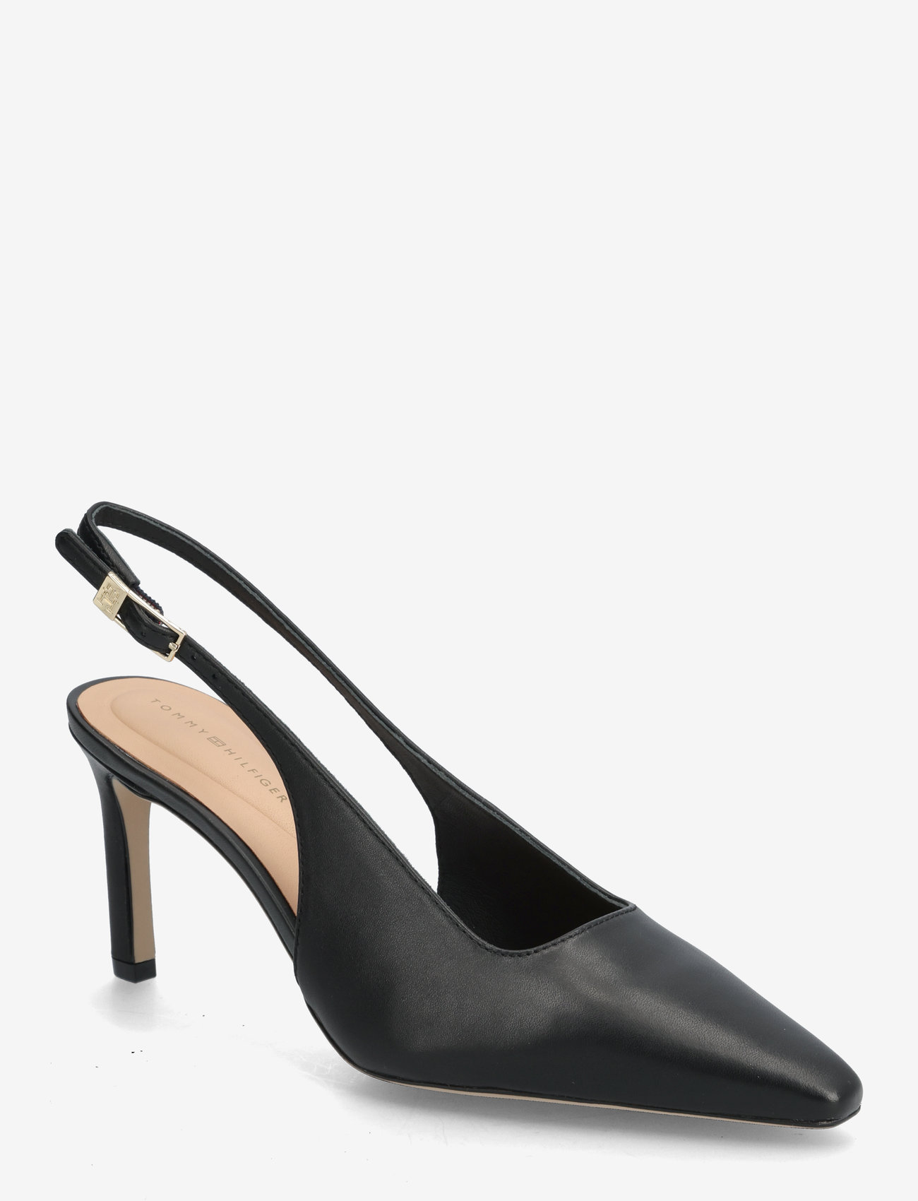 Tommy Hilfiger - SQUARED TOE HIGH HEEL  SLINGBACK - heeled slingbacks - black - 0