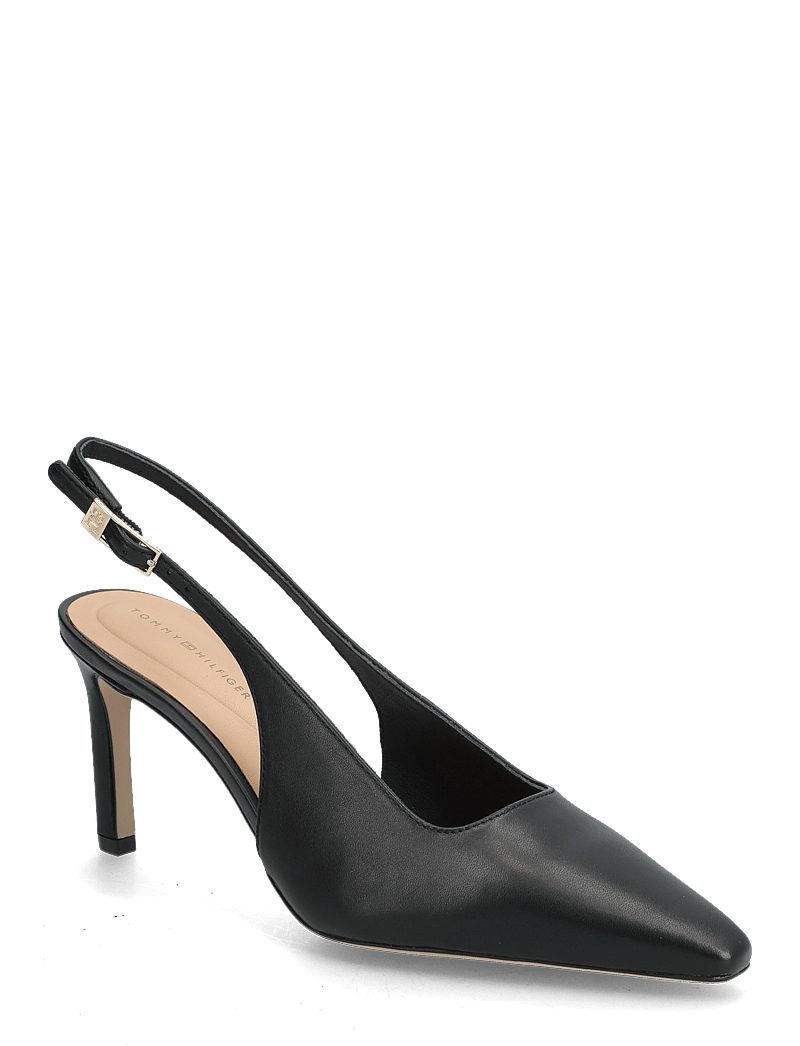 Tommy Hilfiger - SQUARED TOE HIGH HEEL SLINGBACK - slingbacks mit absatz - black - 0