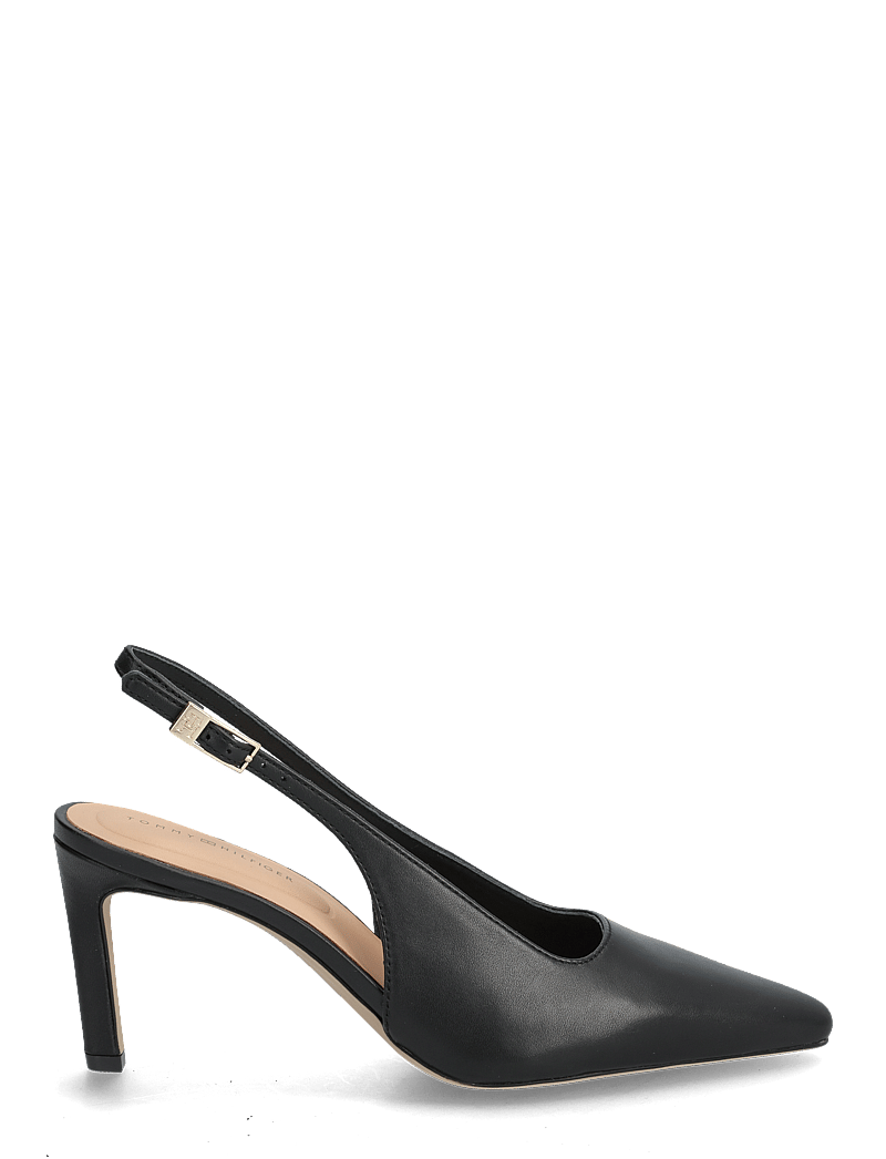 Tommy Hilfiger - SQUARED TOE HIGH HEEL SLINGBACK - slingbacks mit absatz - black - 1