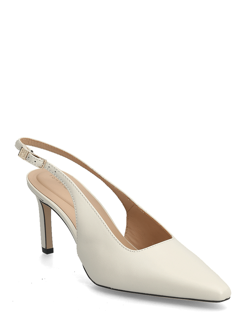 Tommy Hilfiger - SQUARED TOE HIGH HEEL SLINGBACK - slingbacks mit absatz - newsprint - 0