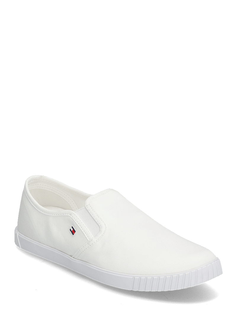 Tommy Hilfiger - CANVAS SLIP-ON SNEAKER - låga sneakers - white - 0