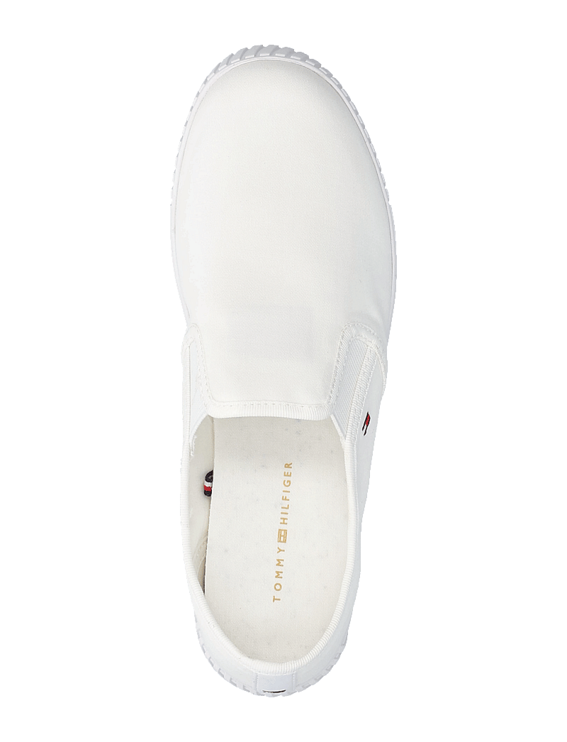 Tommy Hilfiger - CANVAS SLIP-ON SNEAKER - låga sneakers - white - 3