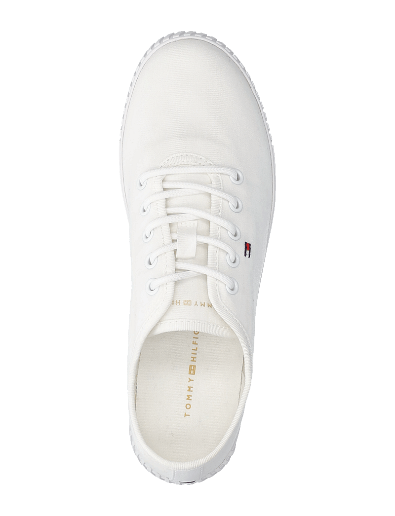 Tommy Hilfiger - CANVAS LACE UP SNEAKER - konfirmation - white - 3