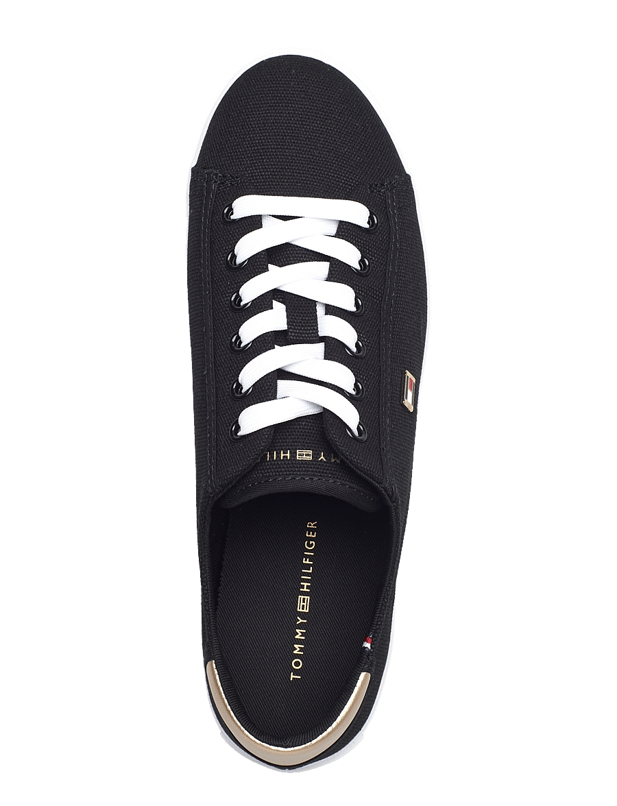 Tommy Hilfiger - VULC CANVAS LACE UP SNEAKER - black - 3