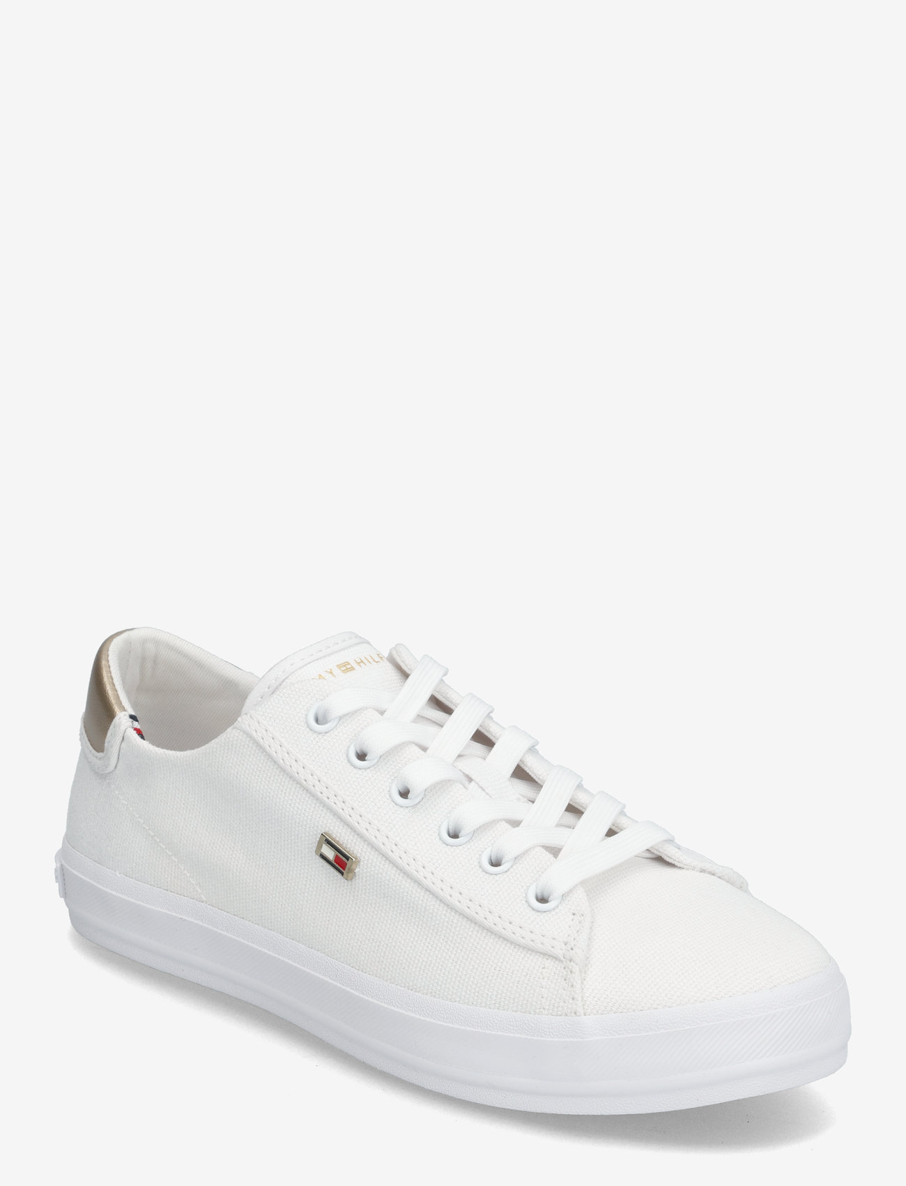 Tommy Hilfiger - VULC CANVAS LACE UP SNEAKER - rippijuhlat - white - 0