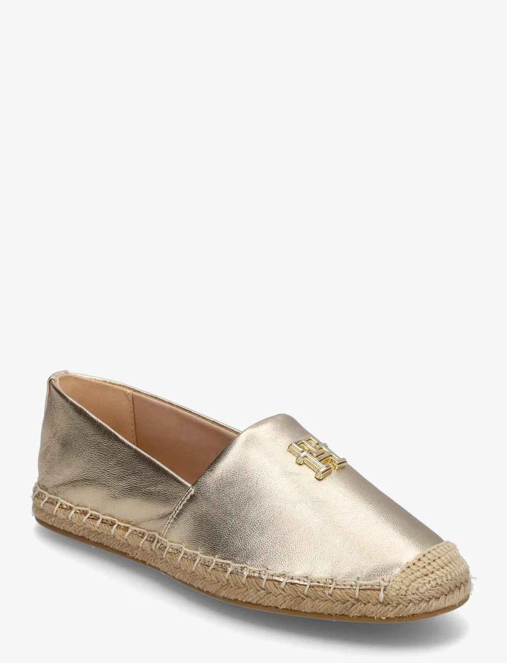 Tommy Hilfiger - TH LOGO METALLIC LEATHER ESPAD - espadrillid - gold - 0