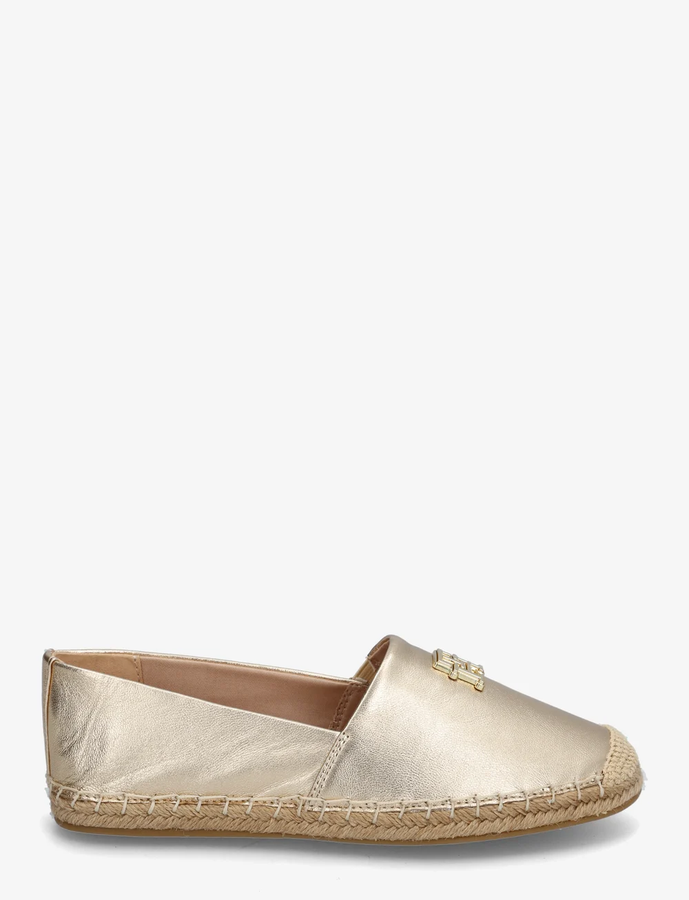 Tommy Hilfiger - TH LOGO METALLIC LEATHER ESPAD - espadrillid - gold - 1