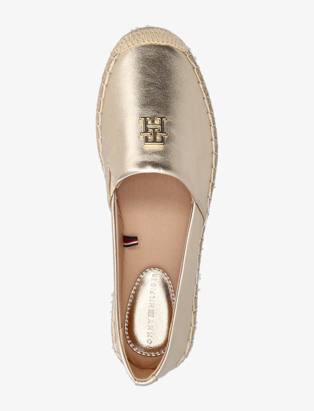 Tommy Hilfiger - TH LOGO METALLIC LEATHER ESPAD - espadrillid - gold - 3