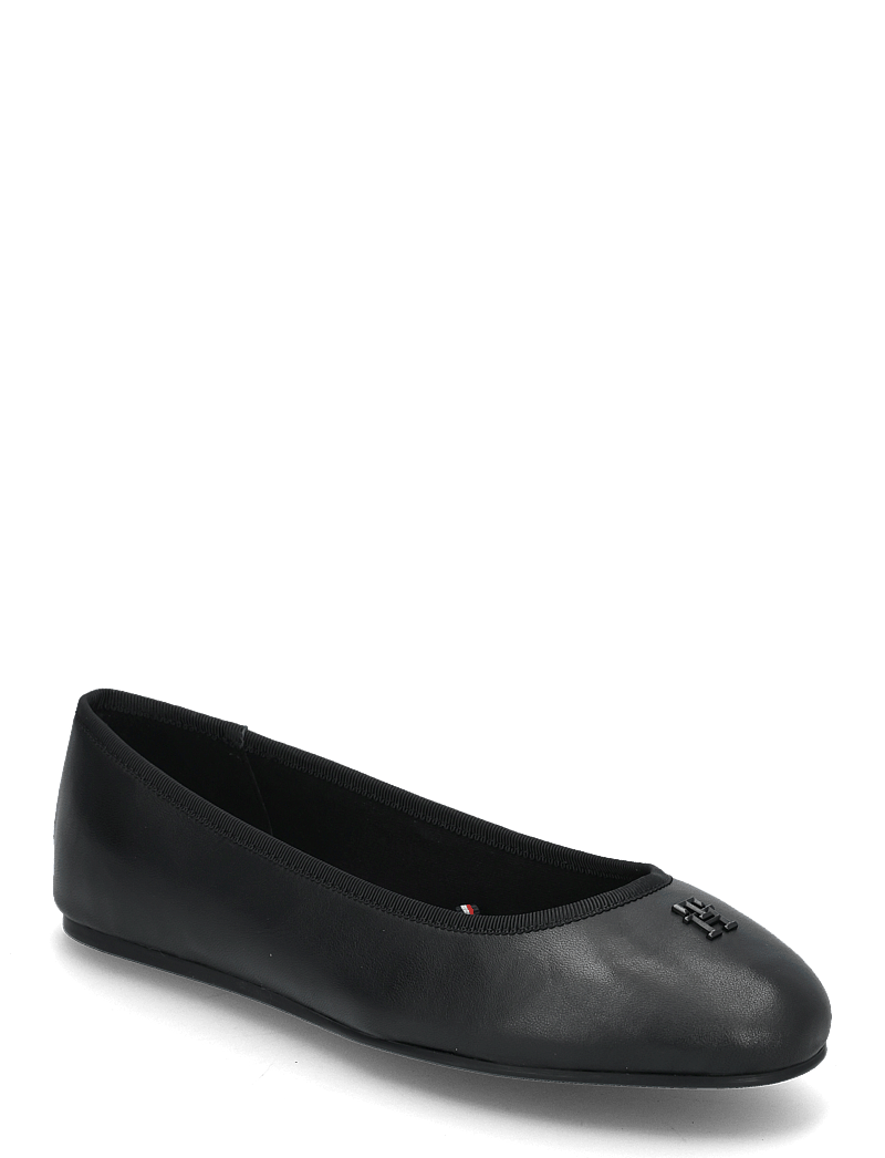 Tommy Hilfiger - TH HARDWARE LEATHER BALLERINA - særlige begivenheder - black - 0