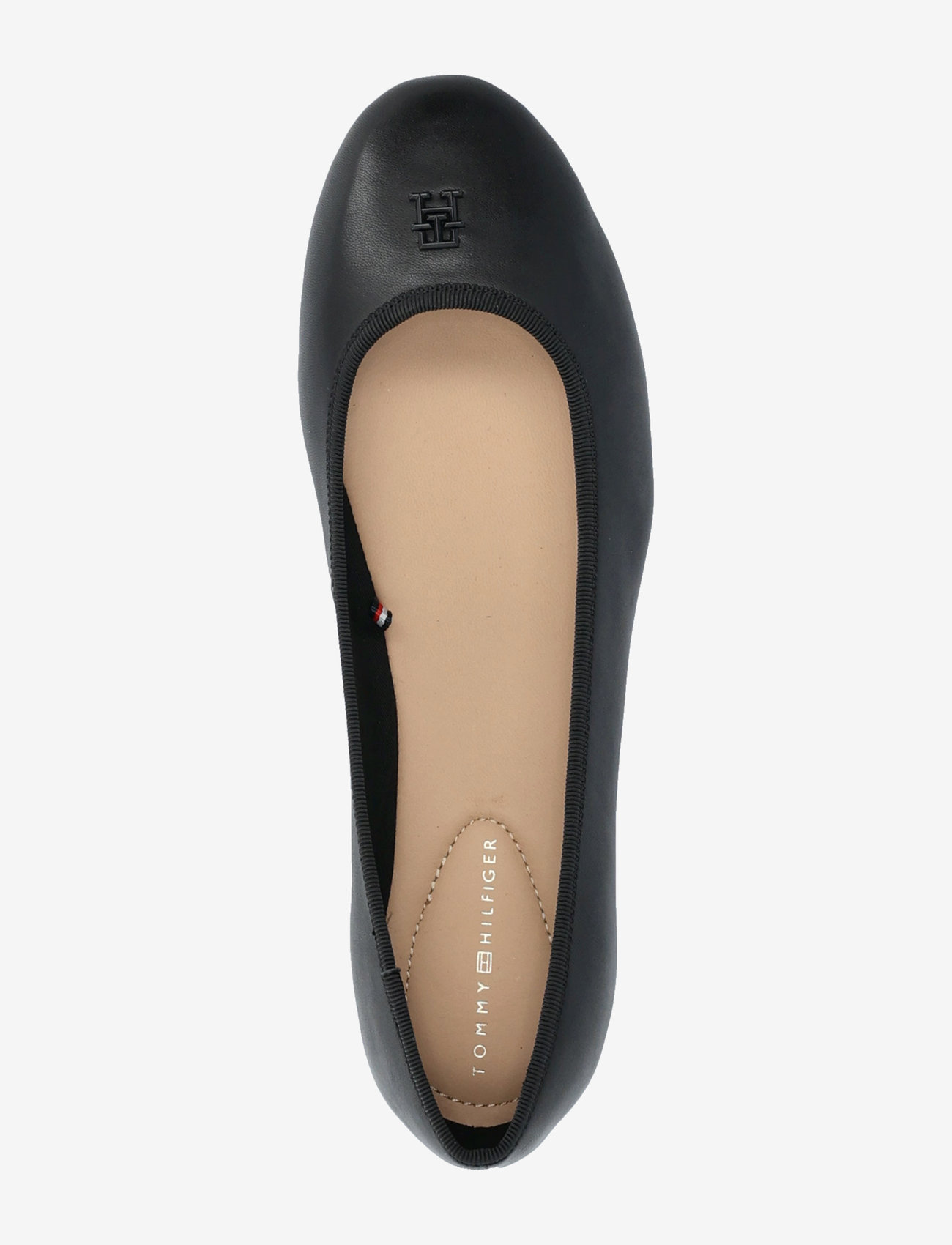 Tommy Hilfiger - TH HARDWARE LEATHER BALLERINA - særlige begivenheder - black - 3