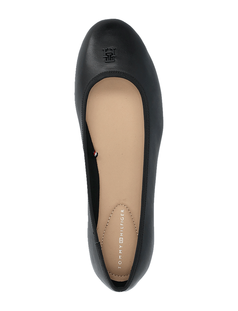 Tommy Hilfiger - TH HARDWARE LEATHER BALLERINA - særlige begivenheder - black - 3