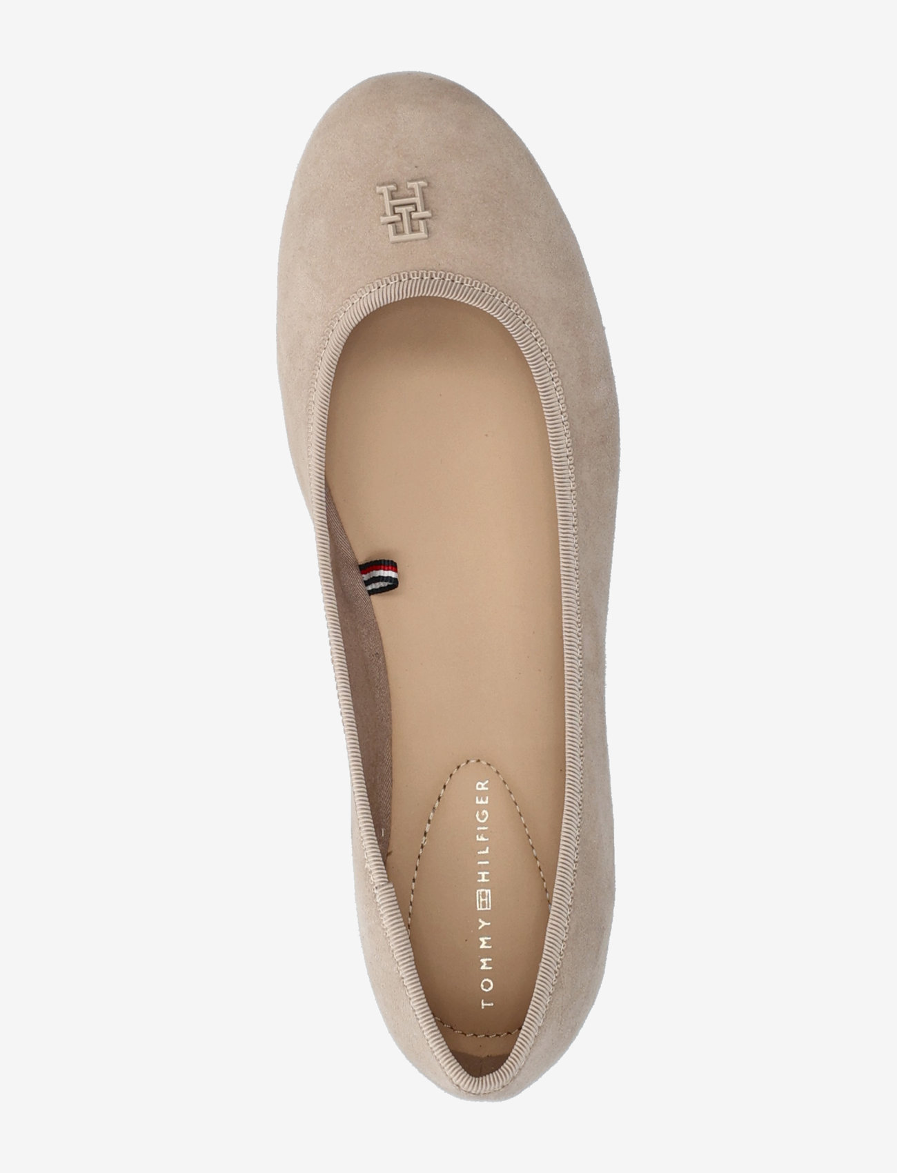 Tommy Hilfiger - TH HARDWARE SUEDE BALLERINA - særlige begivenheder - coastal taupe - 3