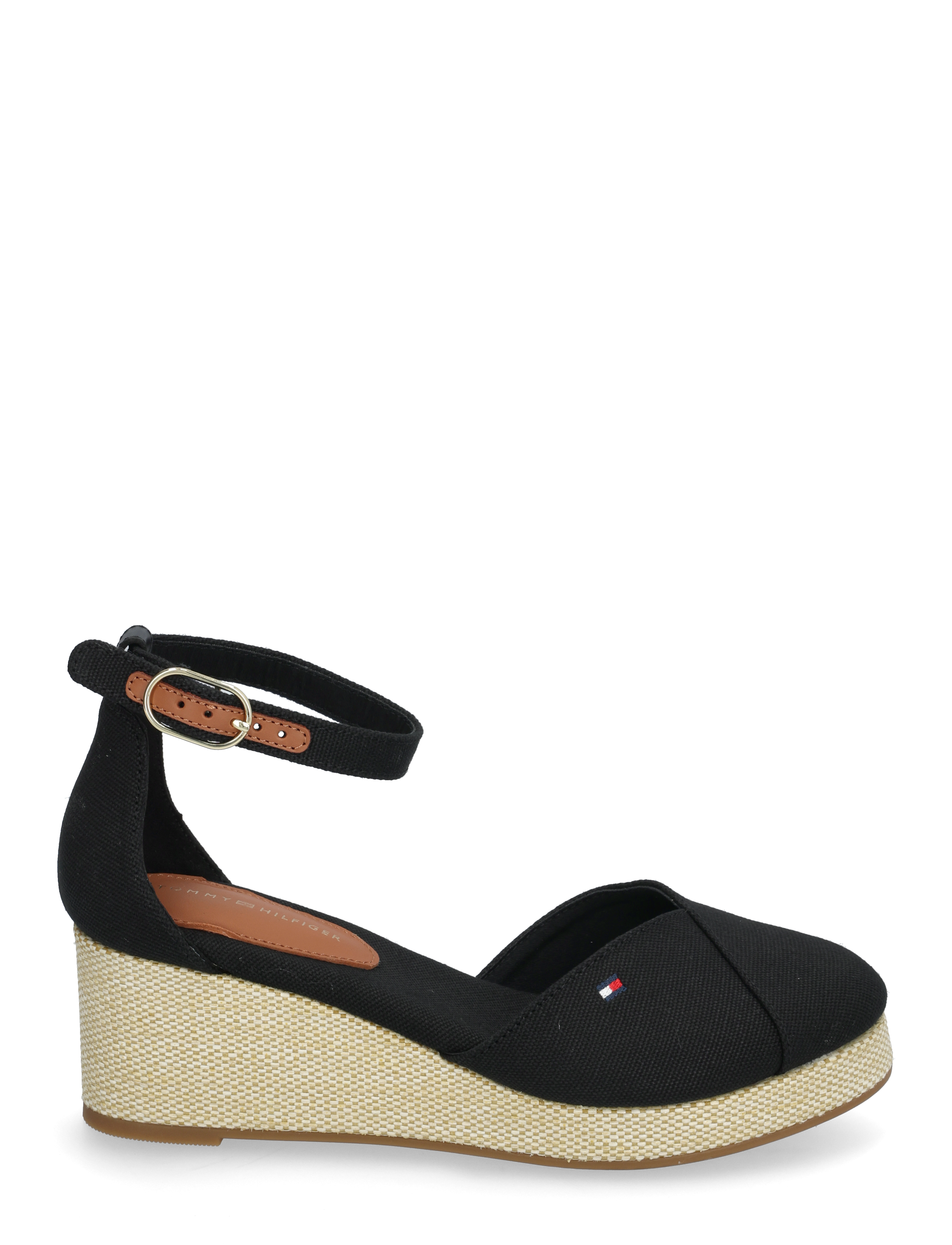 Tommy Hilfiger - FLAG CLOSED TOE MID WEDGE ESPAD - black - 1