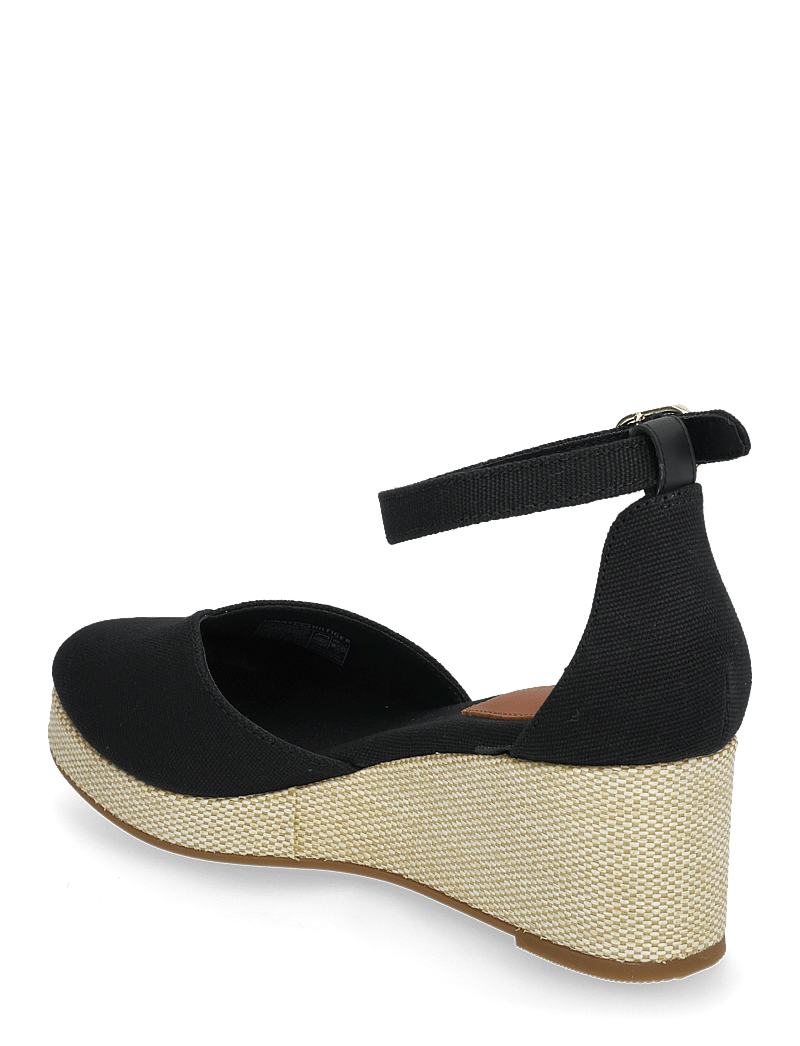 Tommy Hilfiger - FLAG CLOSED TOE MID WEDGE ESPAD - konfirmationstøj - black - 2