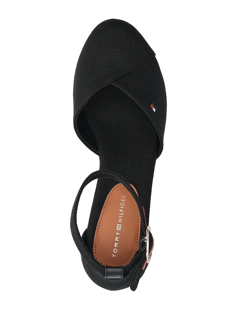 Tommy Hilfiger - FLAG CLOSED TOE MID WEDGE ESPAD - konfirmationstøj - black - 3