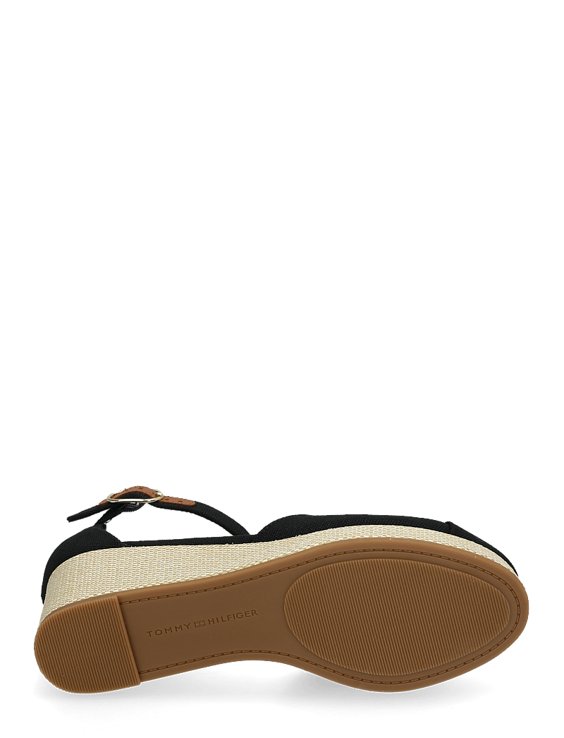 Tommy Hilfiger - FLAG CLOSED TOE MID WEDGE ESPAD - konfirmationstøj - black - 4