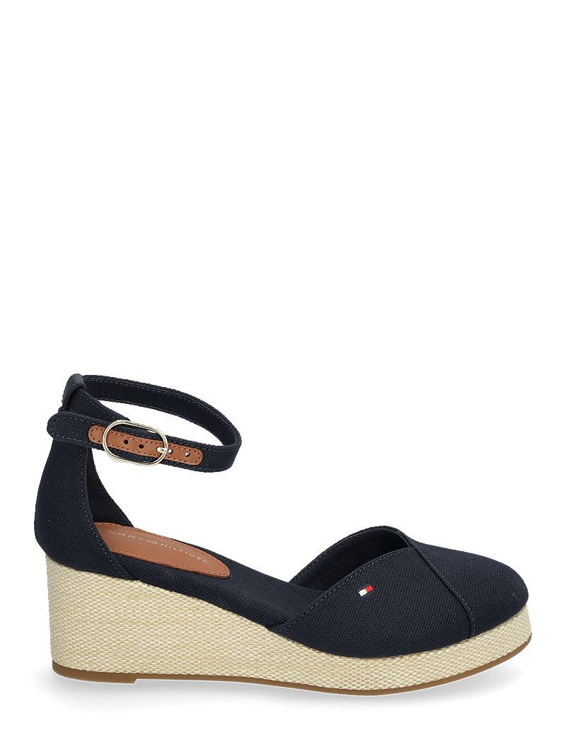 Tommy Hilfiger - FLAG CLOSED TOE MID WEDGE ESPAD - konfirmation - space blue - 1