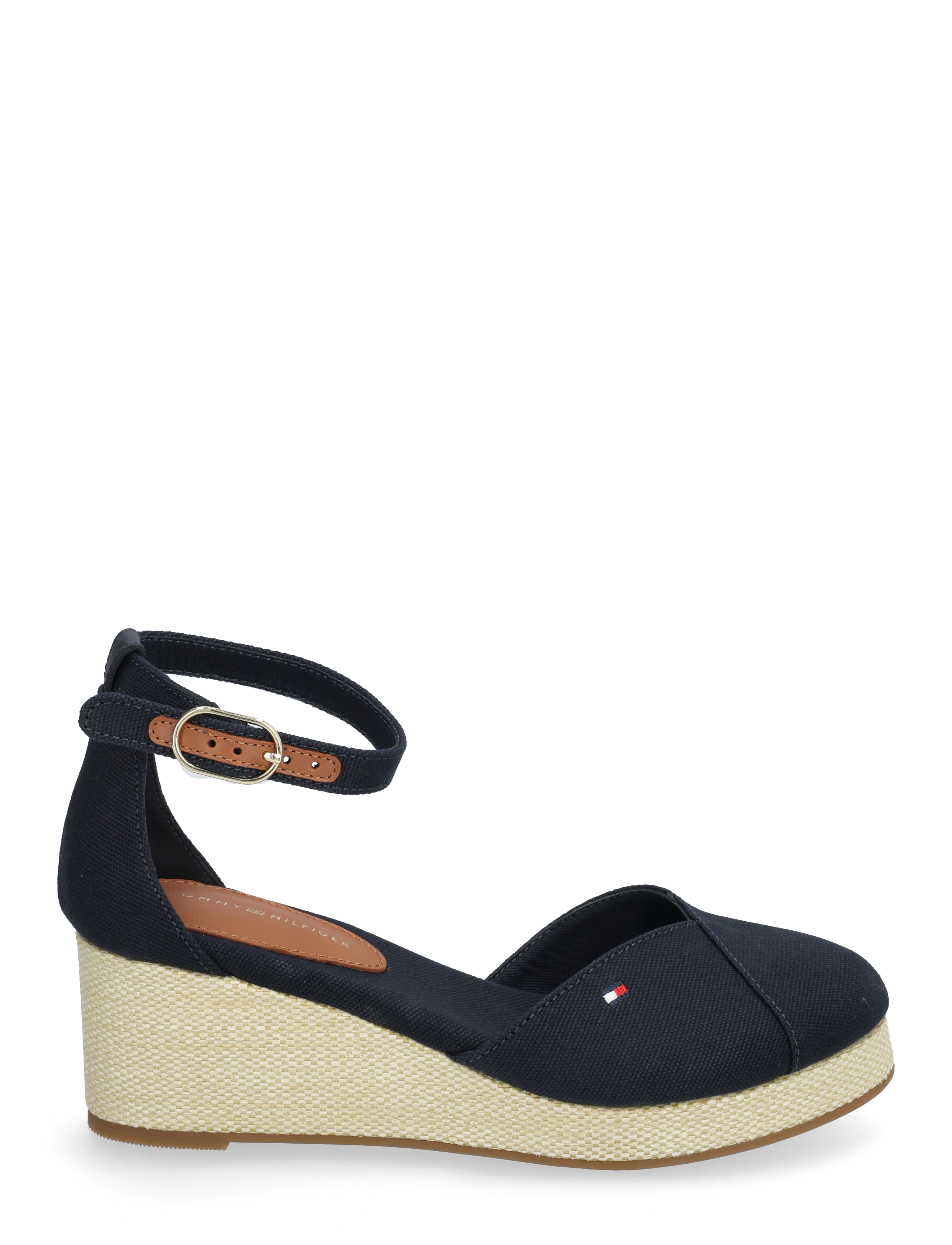 Tommy Hilfiger - FLAG CLOSED TOE MID WEDGE ESPAD - space blue - 1