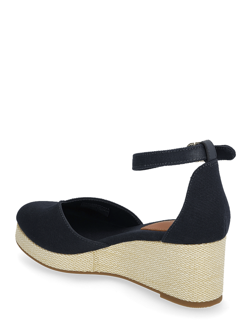 Tommy Hilfiger - FLAG CLOSED TOE MID WEDGE ESPAD - konfirmation - space blue - 2