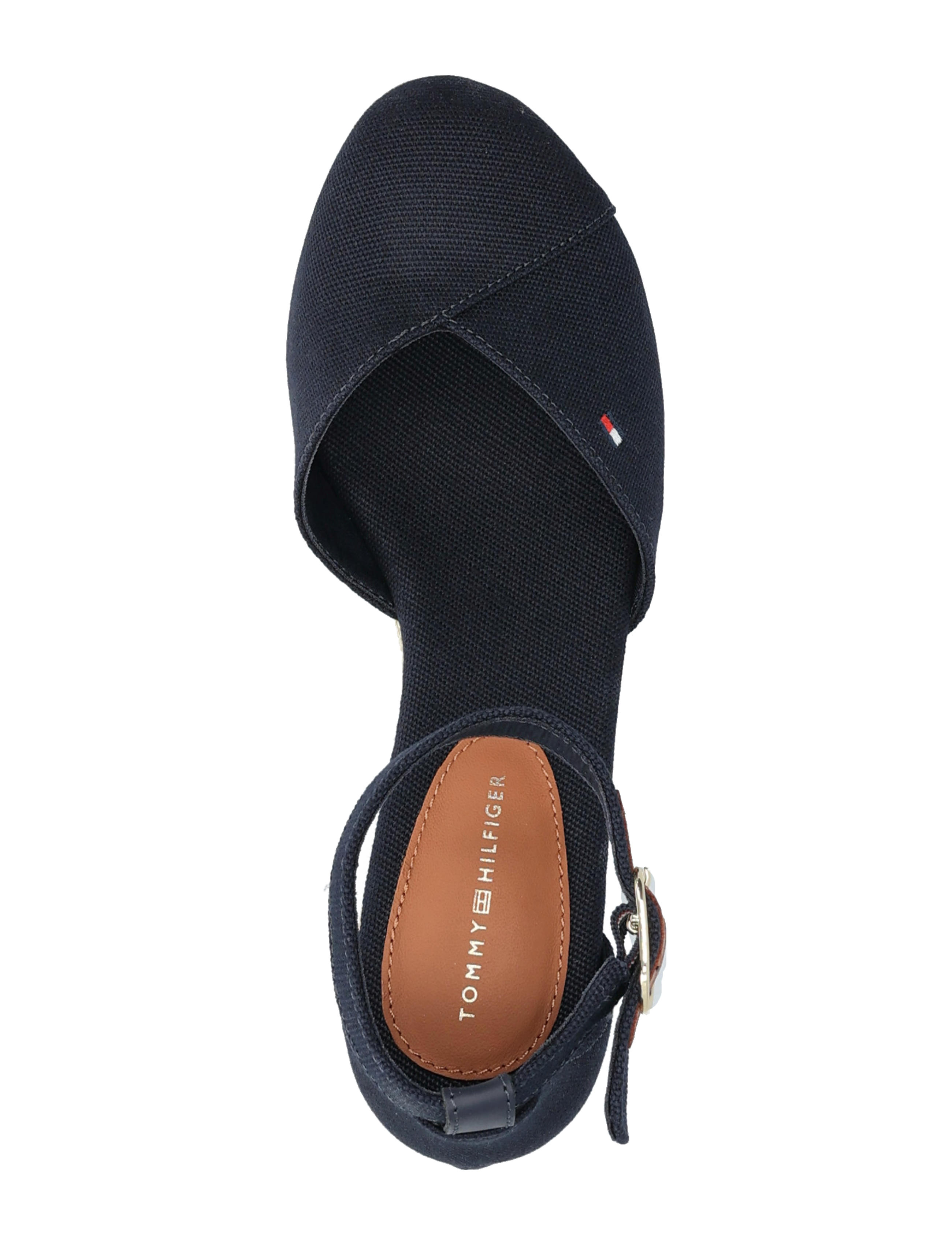Tommy Hilfiger - FLAG CLOSED TOE MID WEDGE ESPAD - space blue - 3