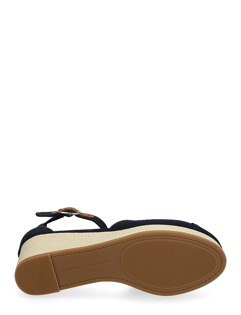 Tommy Hilfiger - FLAG CLOSED TOE MID WEDGE ESPAD - konfirmation - space blue - 4