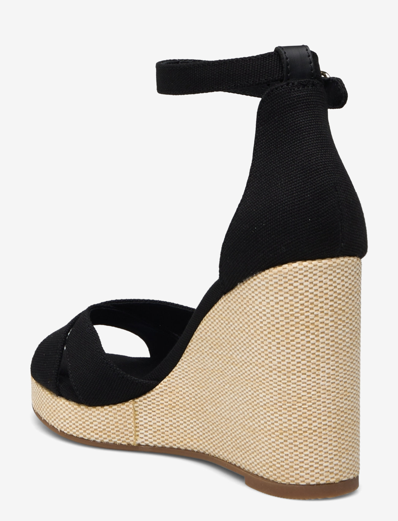Tommy Hilfiger - FLAG HIGH WEDGE ESPAD CRISSCROSS - espadrilles mit absatz - black - 2