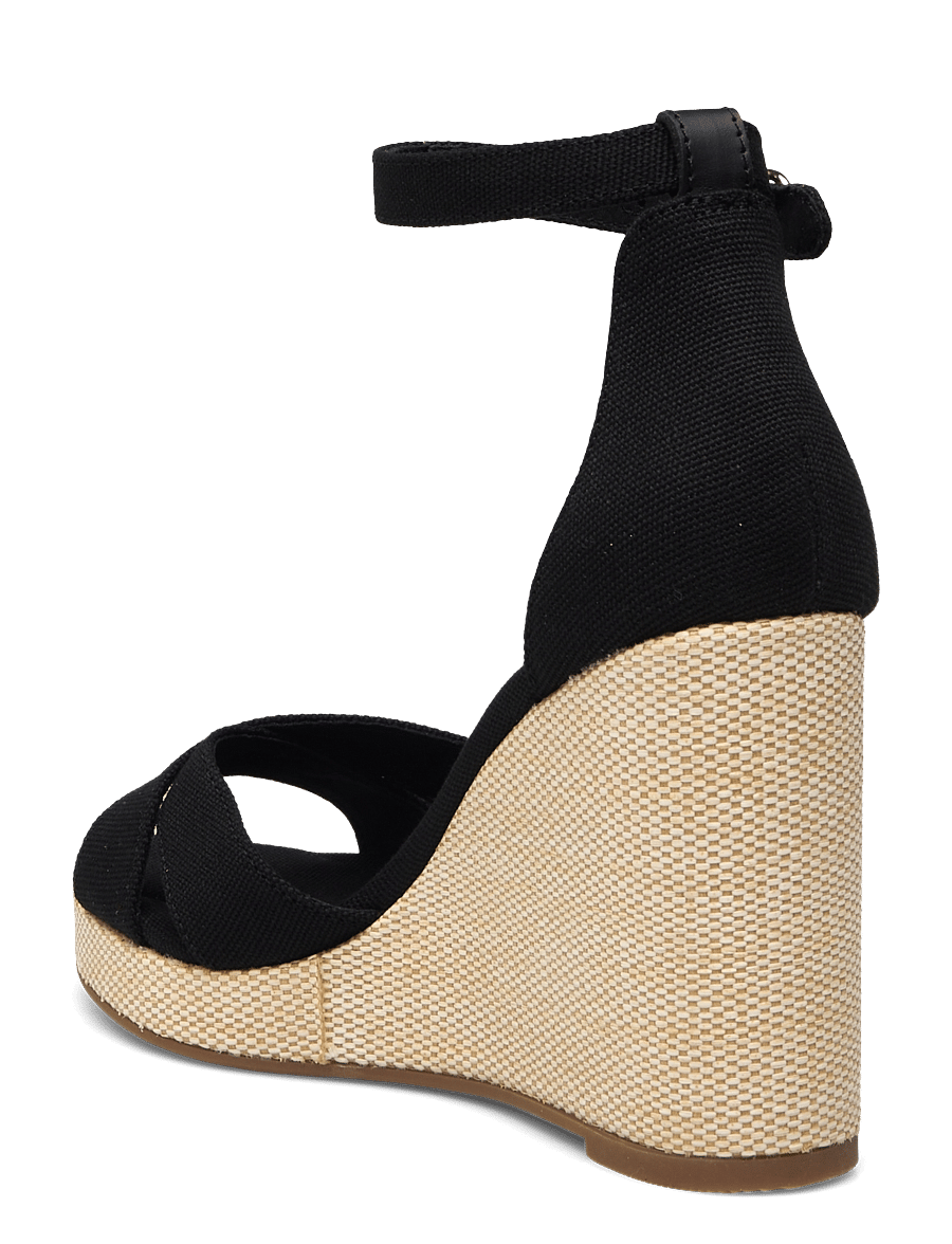 Tommy Hilfiger - FLAG HIGH WEDGE ESPAD CRISSCROSS - black - 2