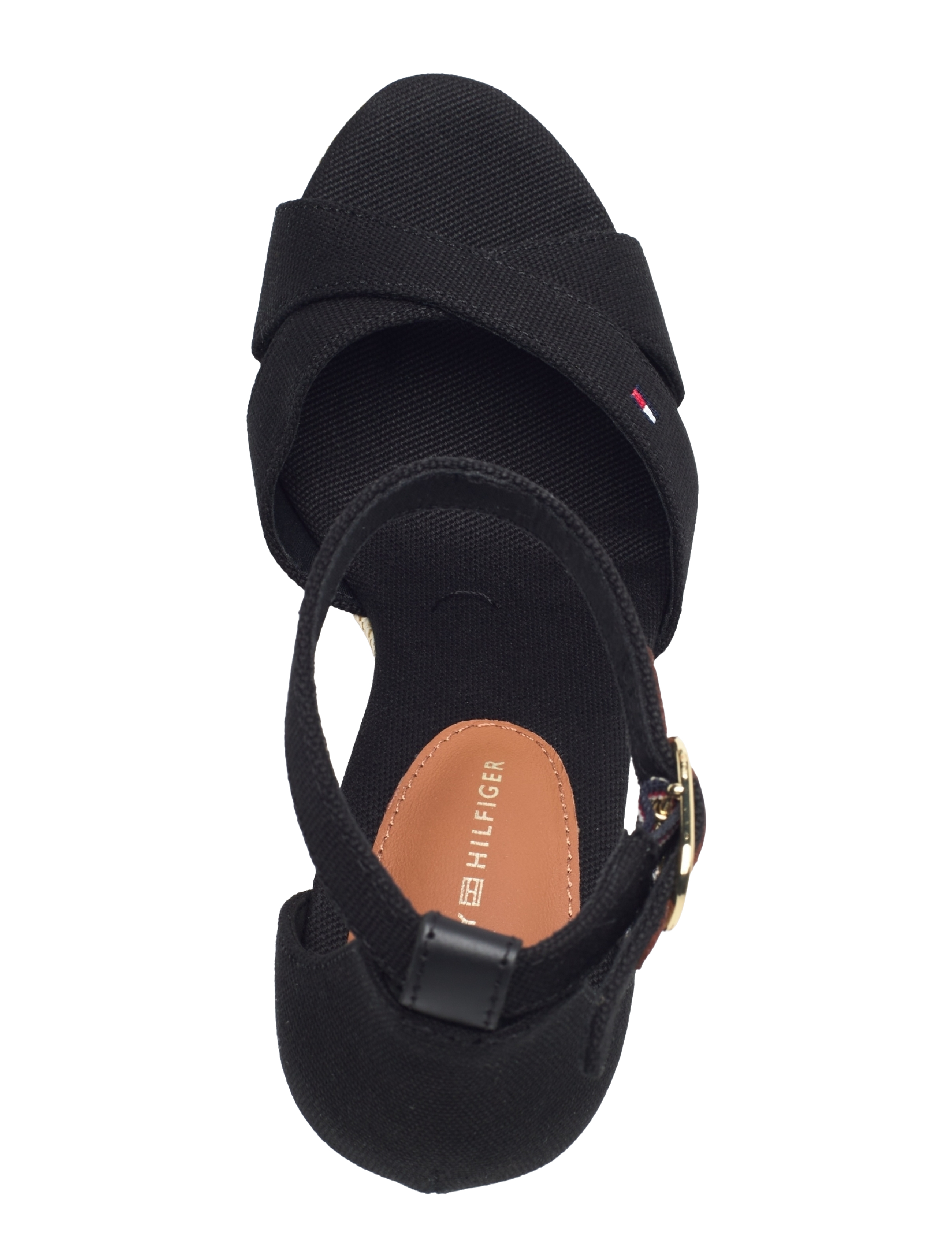 Tommy Hilfiger - FLAG HIGH WEDGE ESPAD CRISSCROSS - black - 3