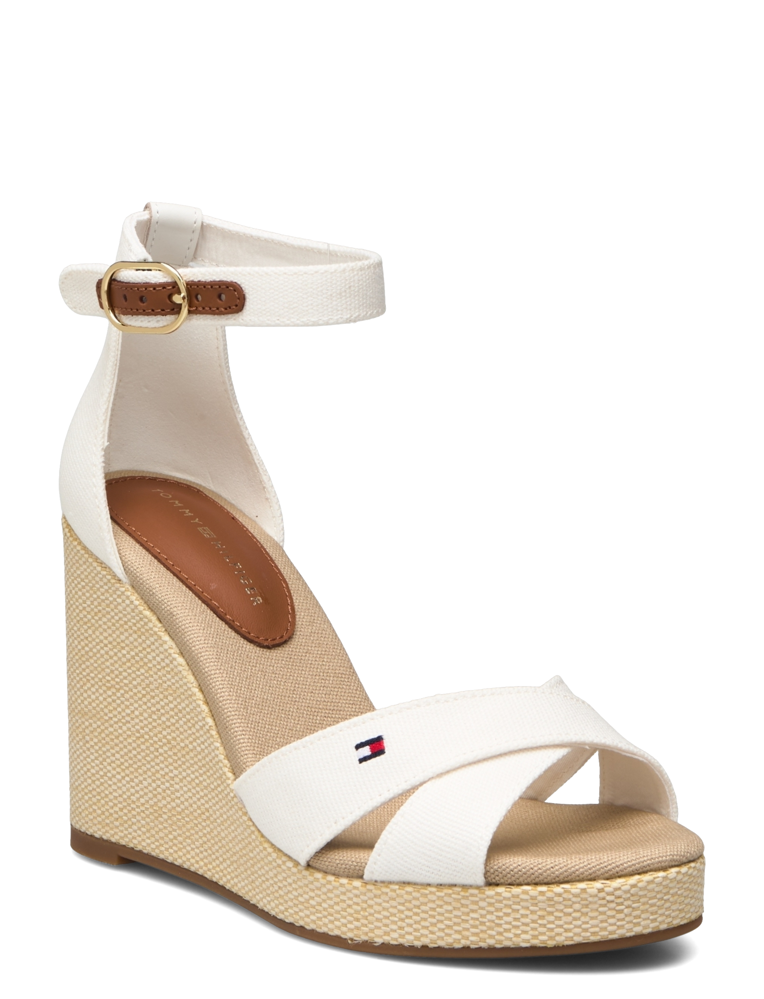 TOMMY HILFIGER Flag High Wedge Espad Crisscross Weiß - 41 - Damen