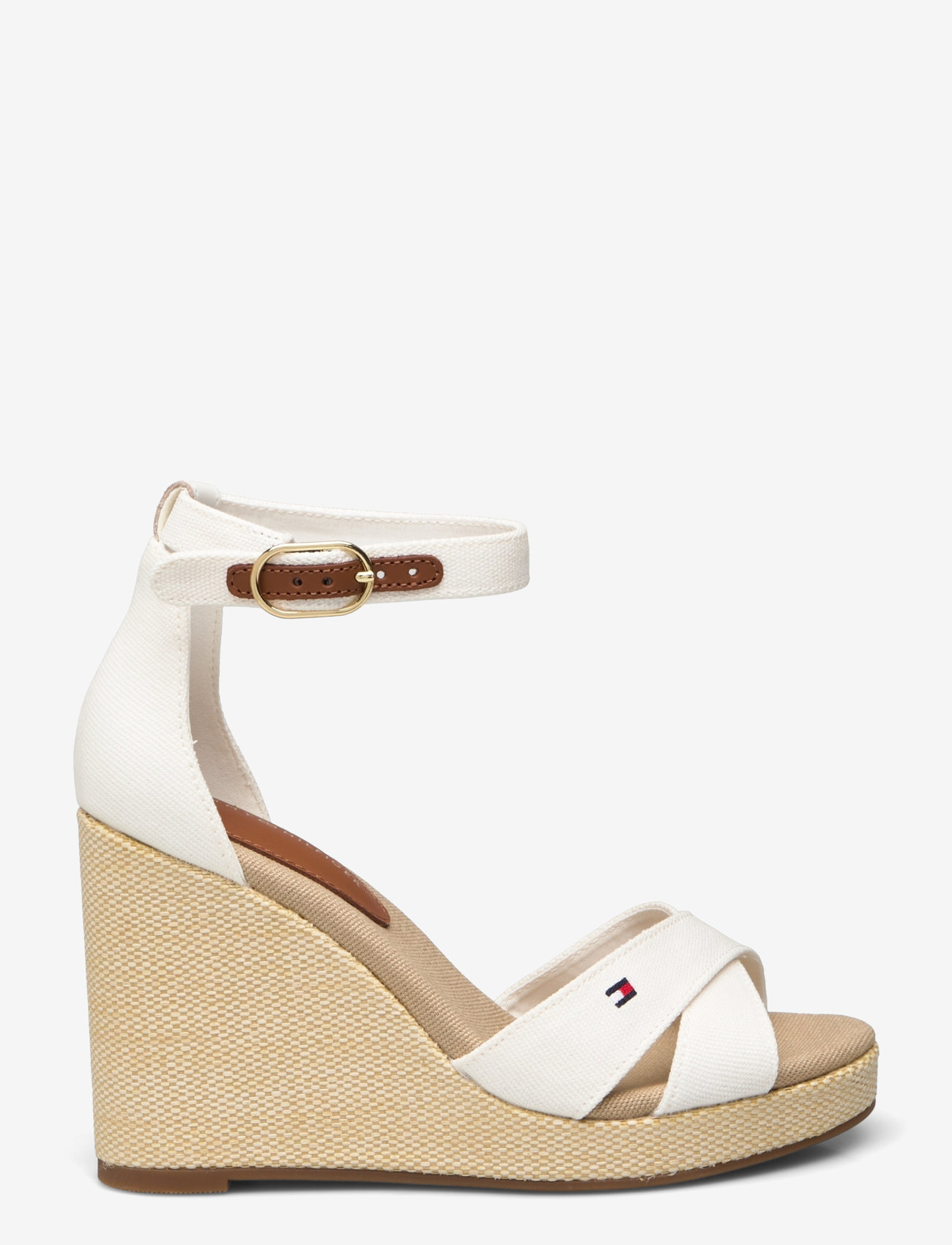 Tommy Hilfiger - FLAG HIGH WEDGE ESPAD CRISSCROSS - espadrillur með hæl - ecru - 2