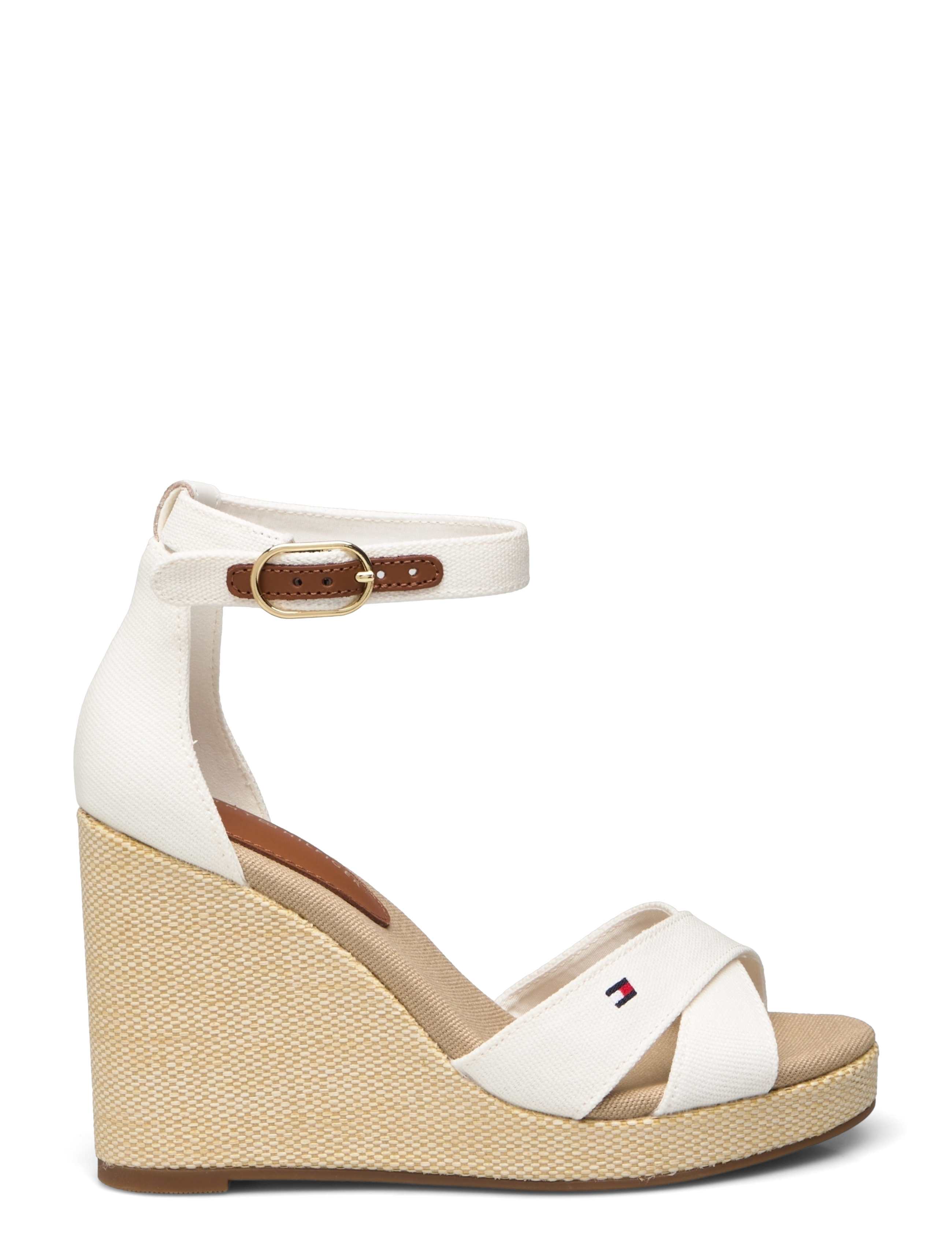 Tommy Hilfiger - FLAG HIGH WEDGE ESPAD CRISSCROSS - augstpapēžu espadrilles - ecru - 2